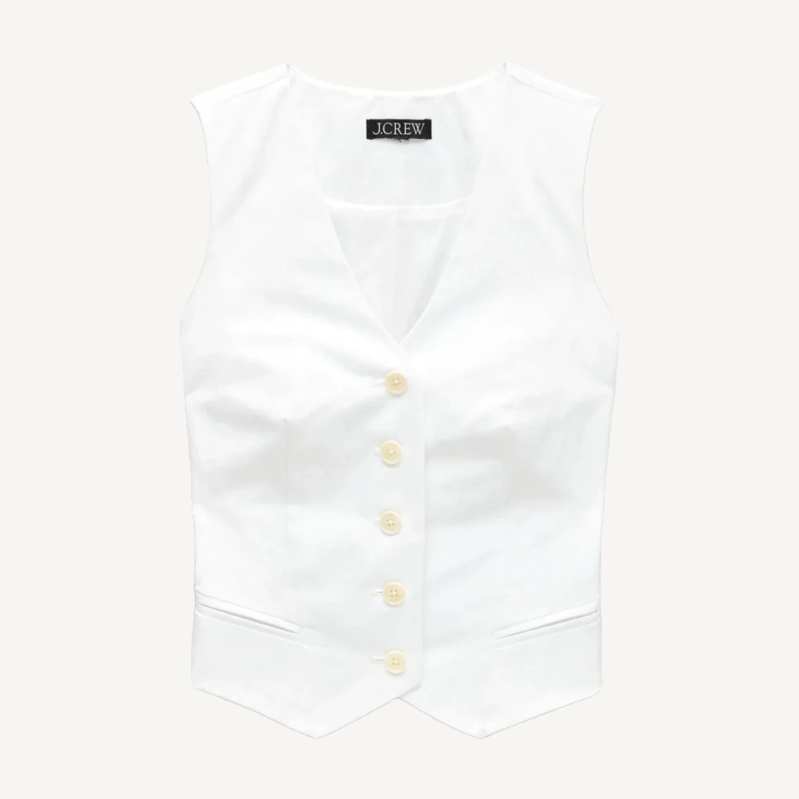 Shrunken V-neck vest top