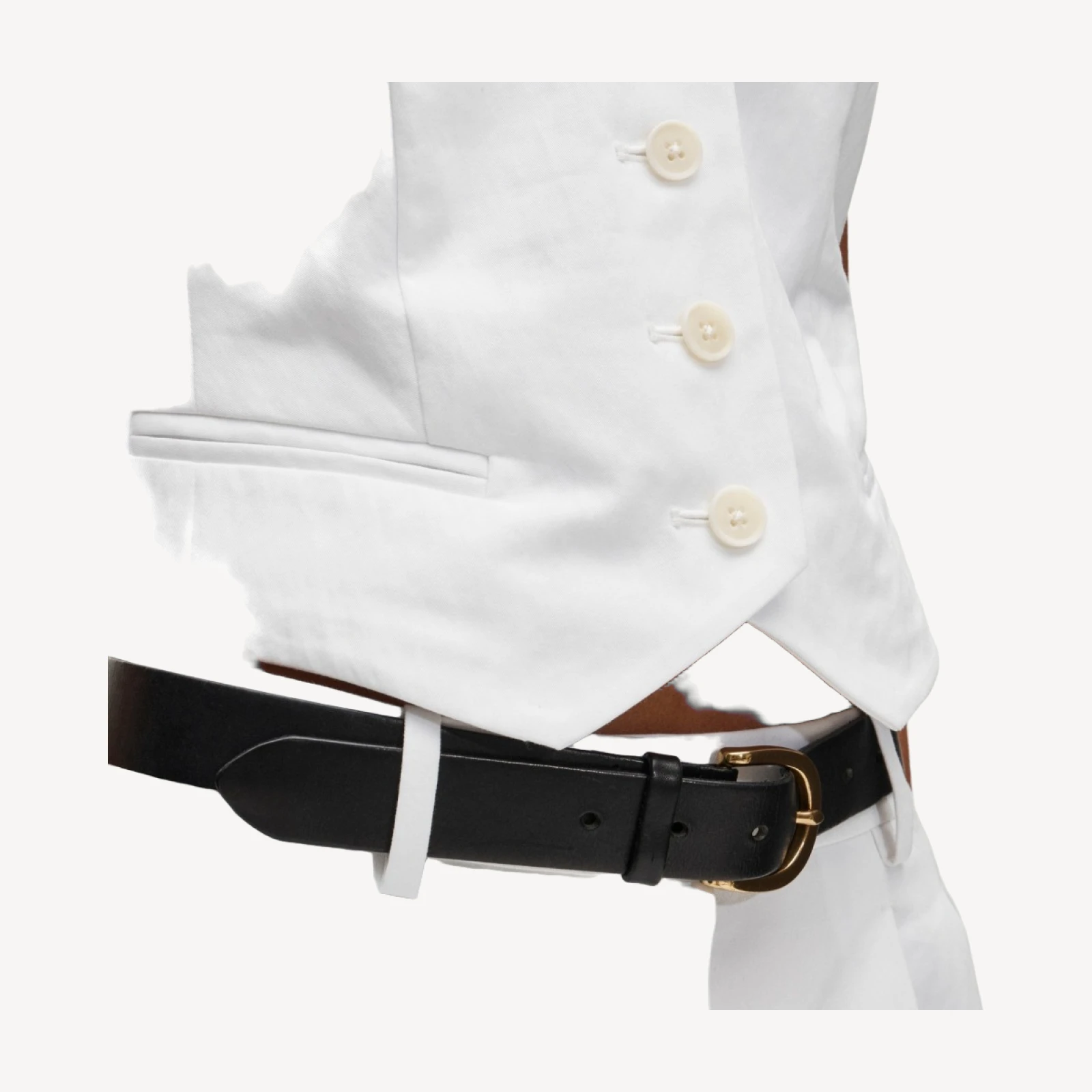 Shrunken V-neck vest top
