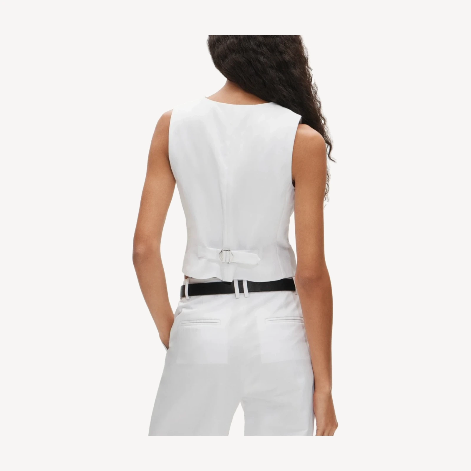 Shrunken V-neck vest top