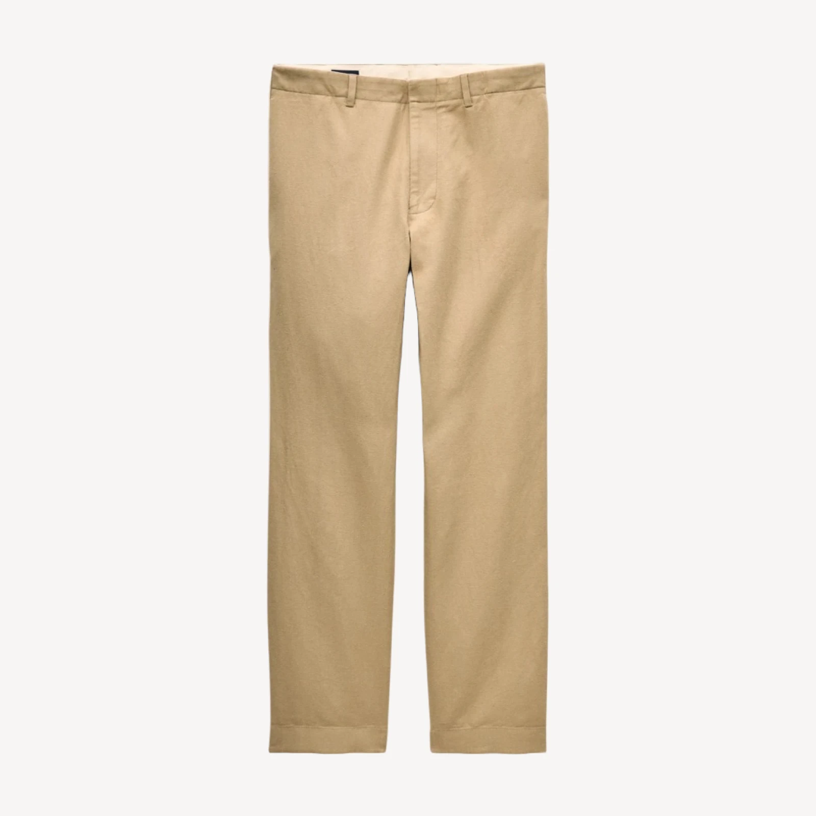 Relaxed-fit suit pant in Italian cotton-linen blend twill