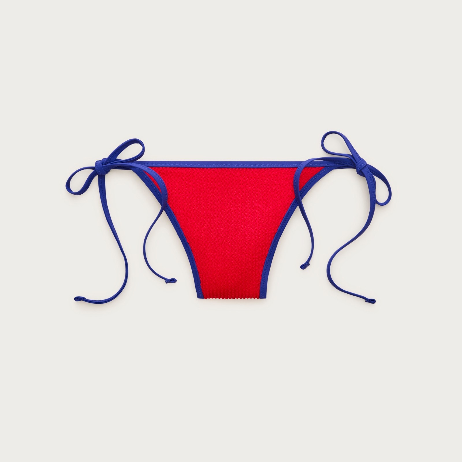 Cheeky scrunchie tipped string bikini bottom