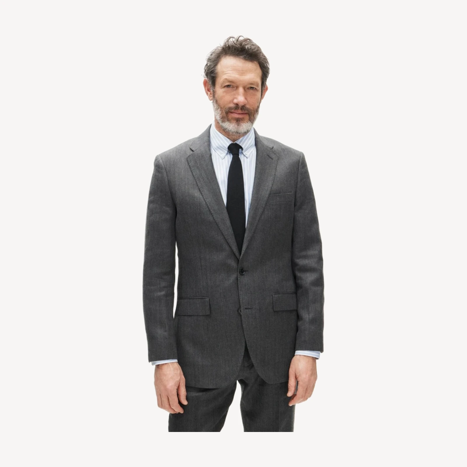 Ludlow Slim-fit suit jacket in English wool-linen blend