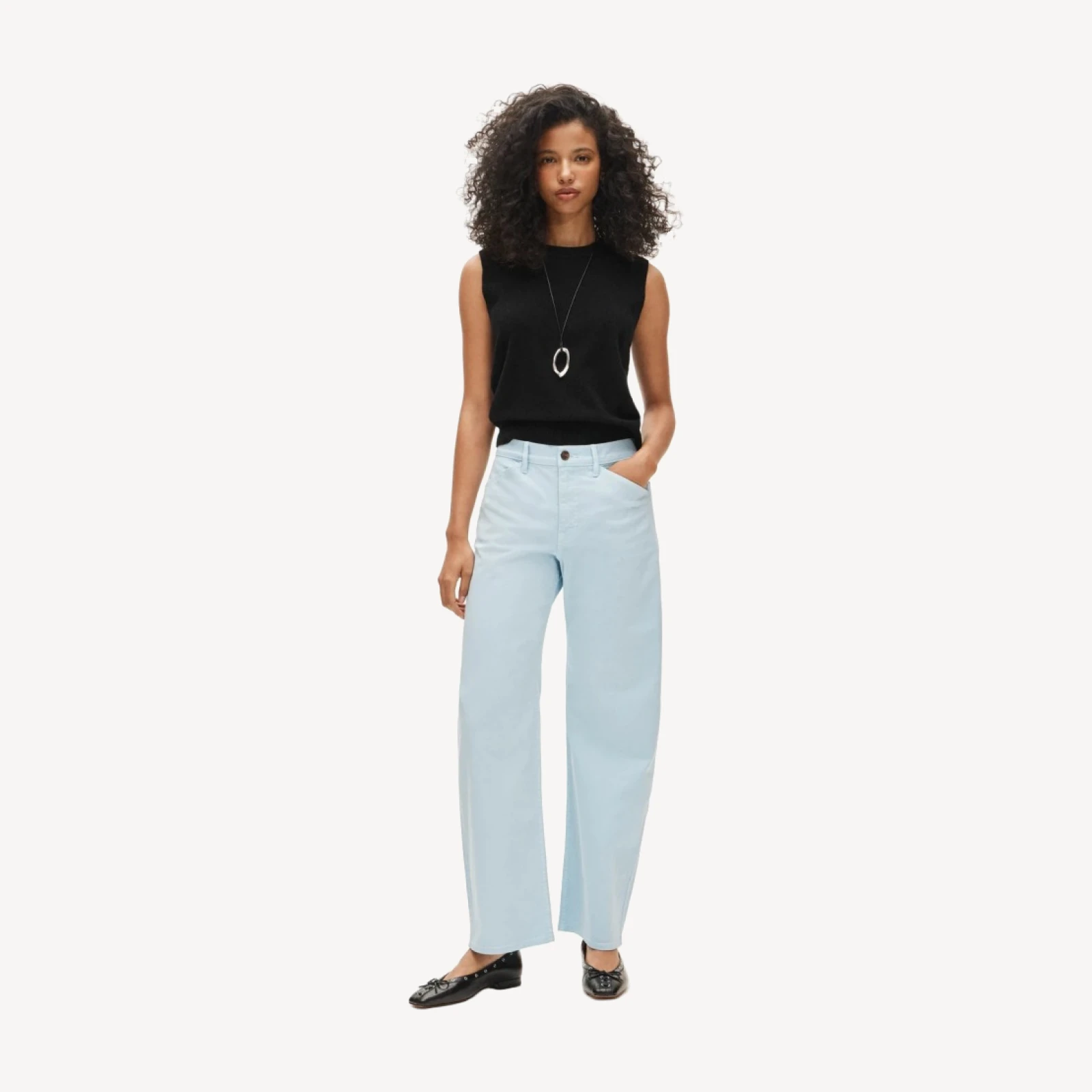 Tall Zoe barrel pant in chino