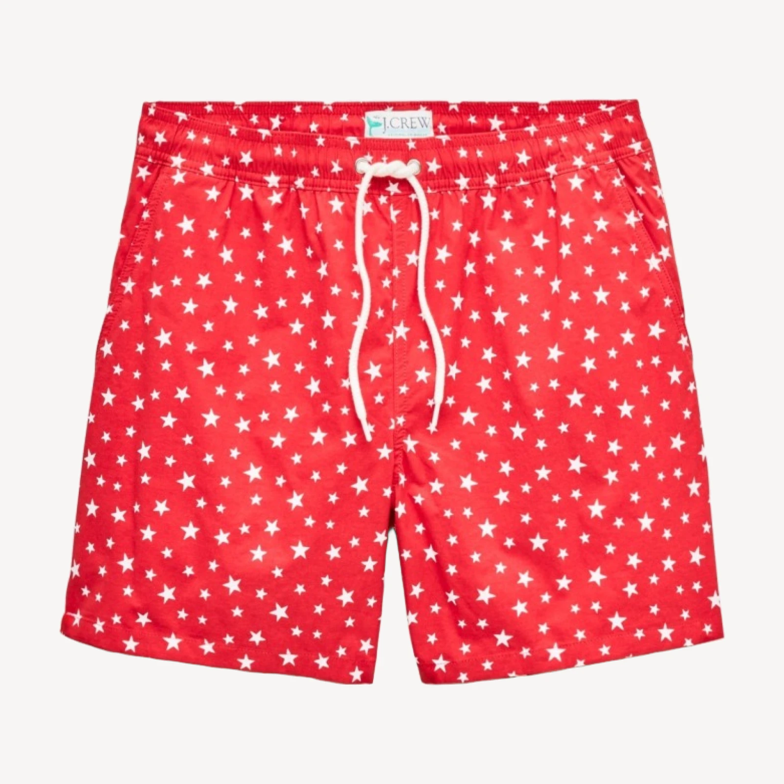 6" swim trunk in star print