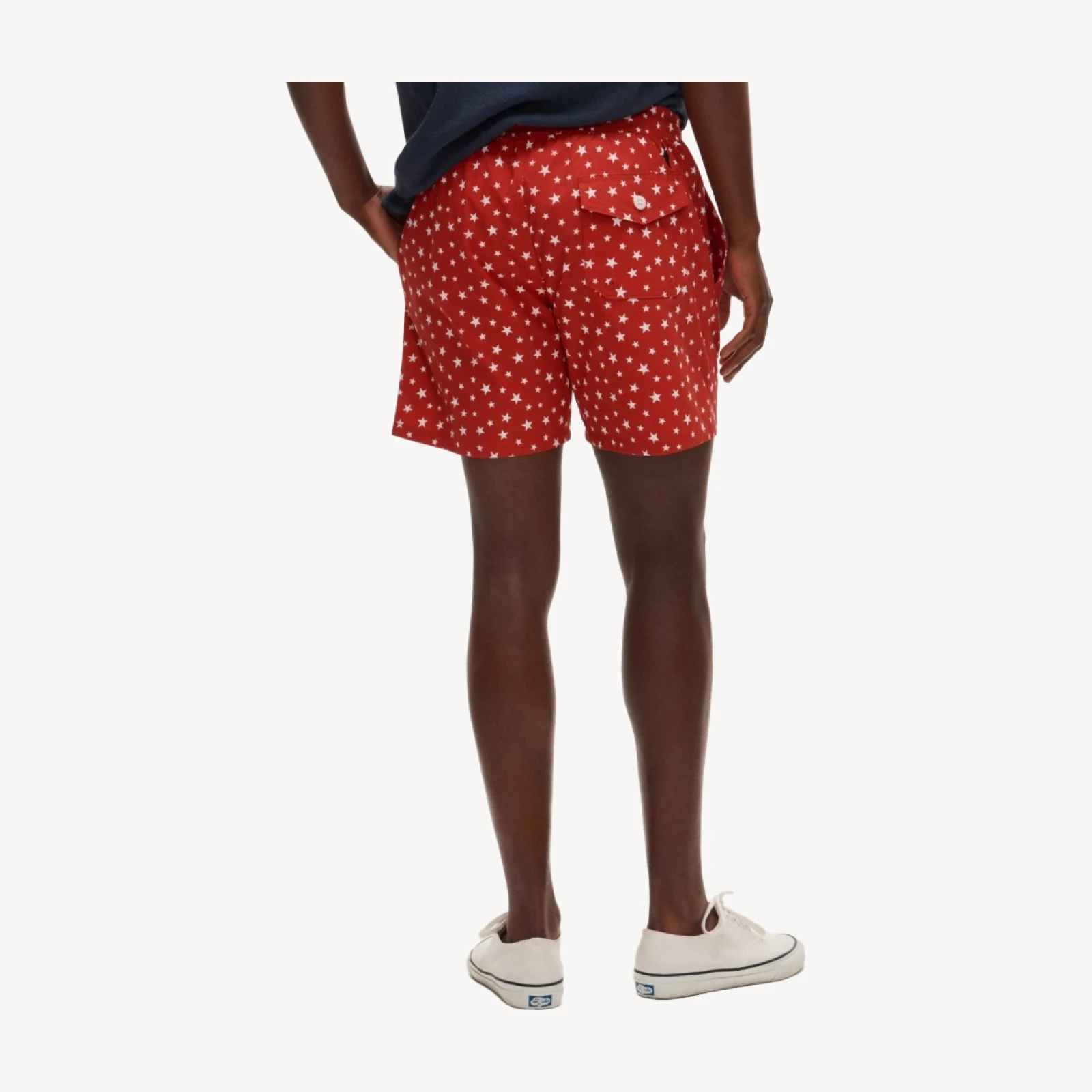 6" swim trunk in star print