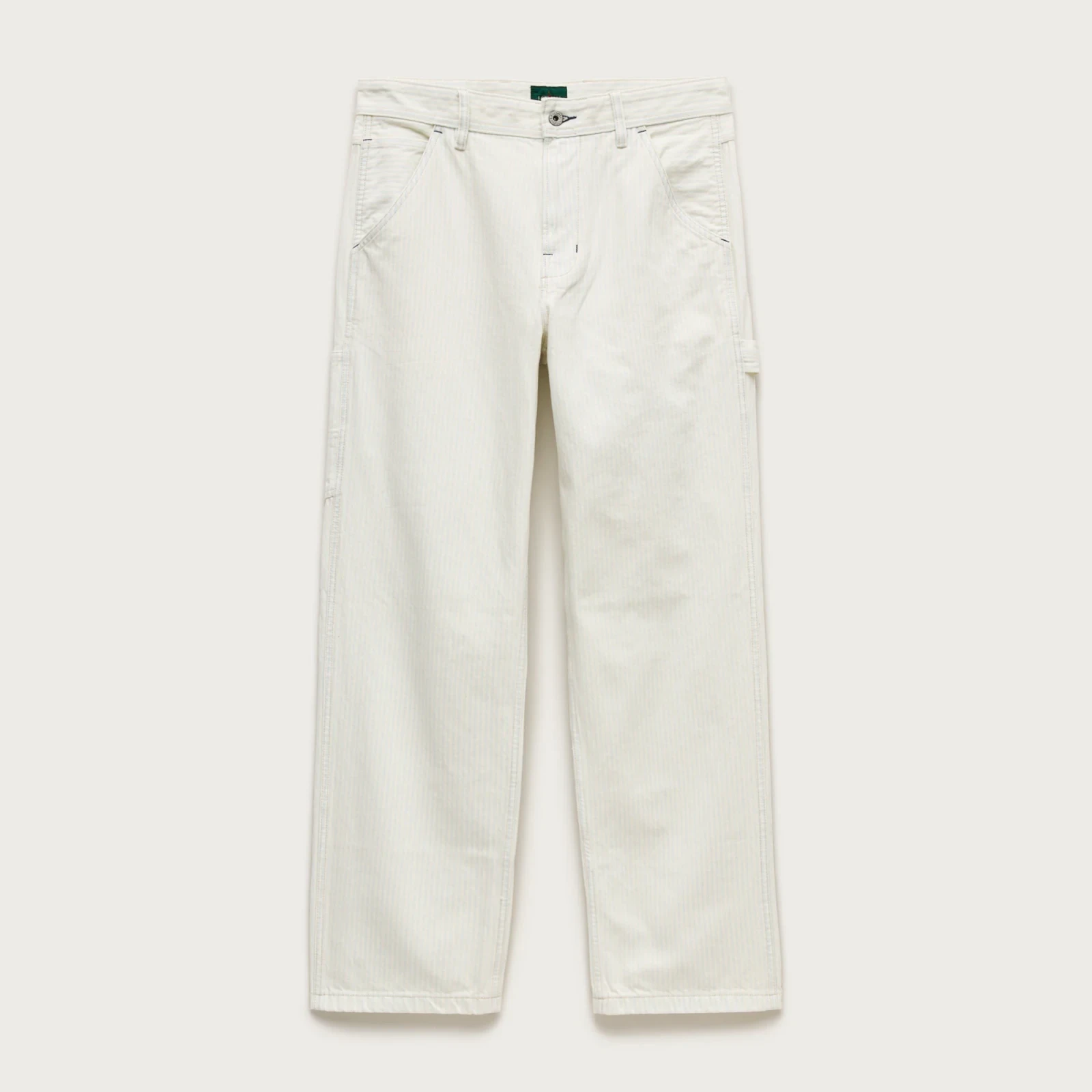 Relaxed-fit carpenter pant in faded stripe