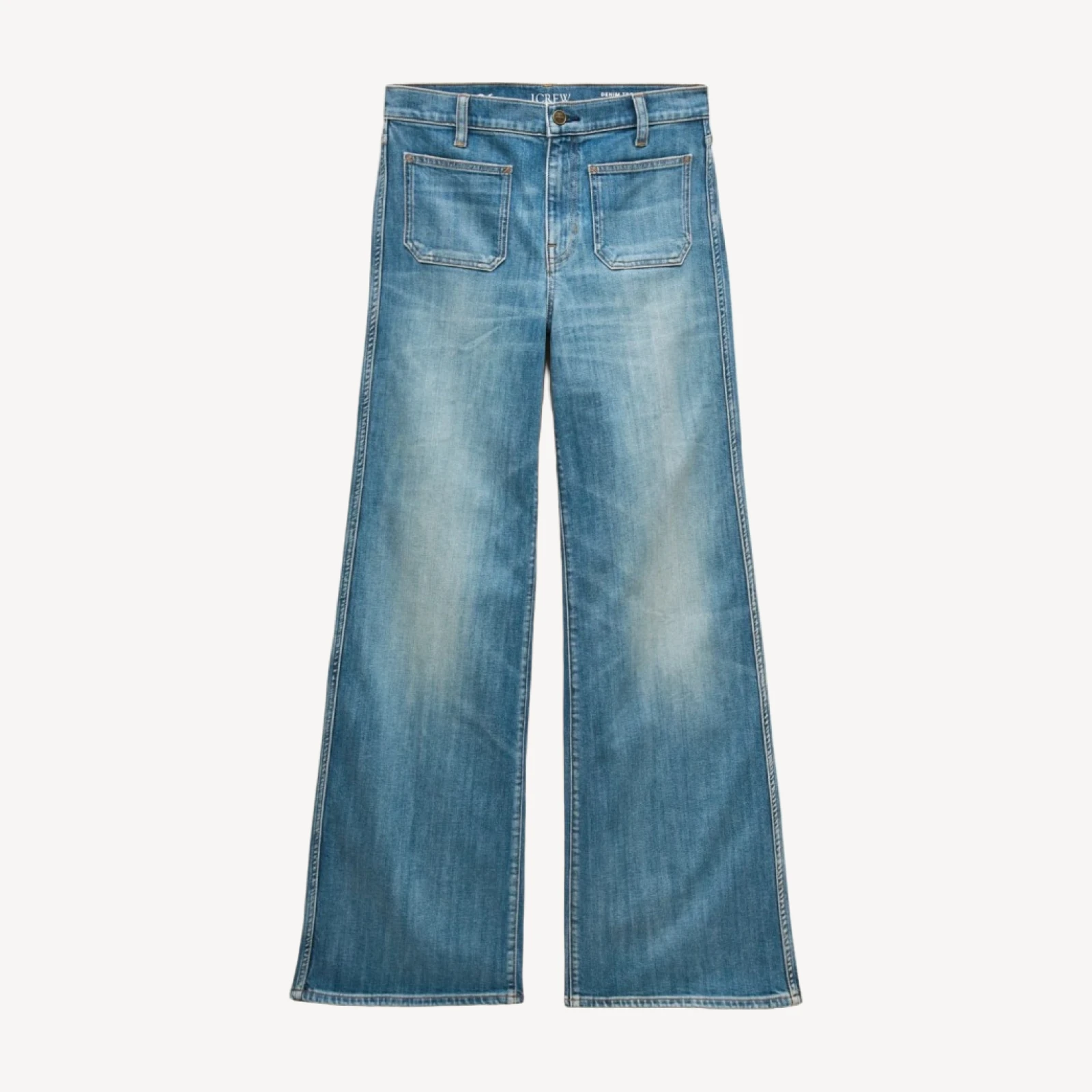 Patch-pocket denim trouser jean