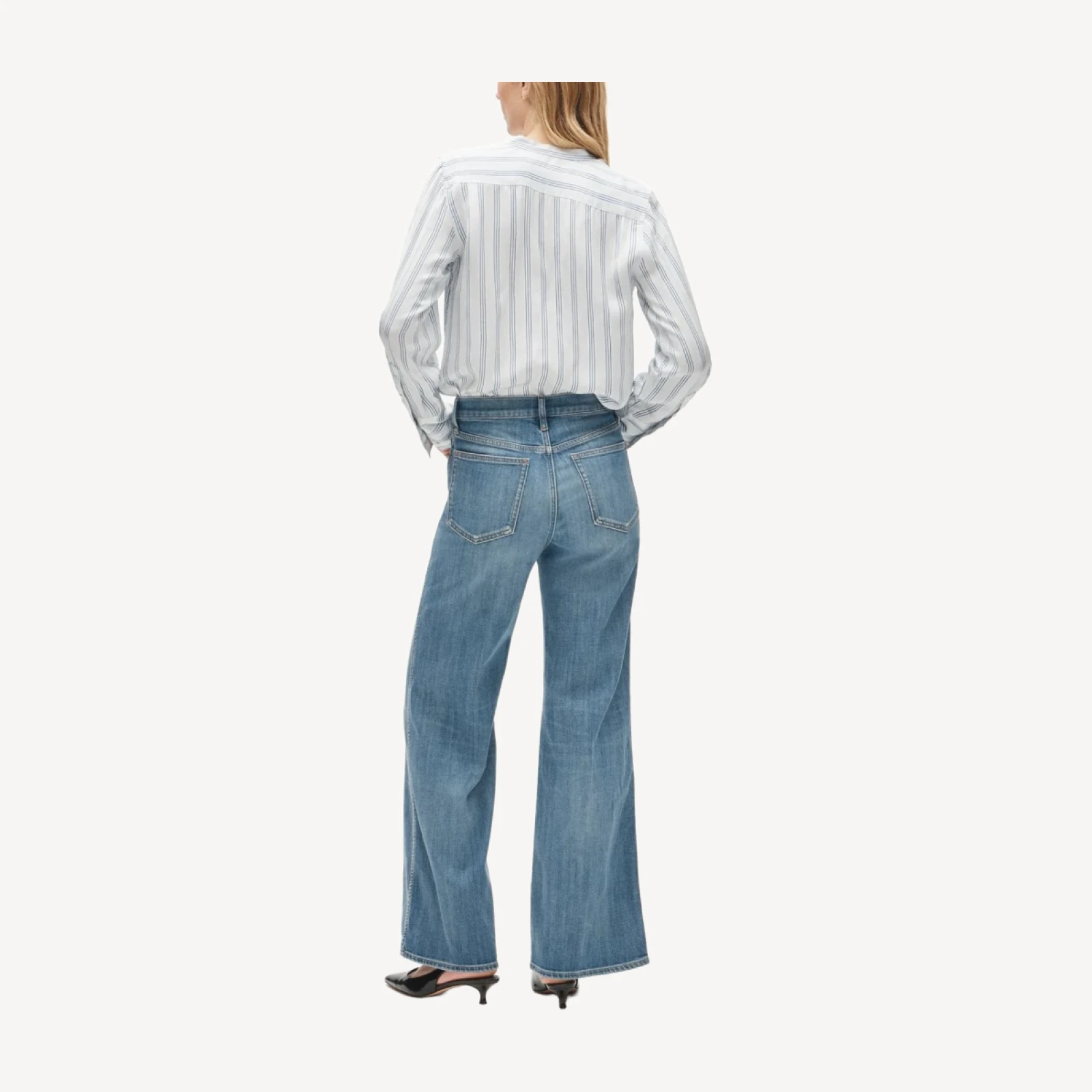Patch-pocket denim trouser jean