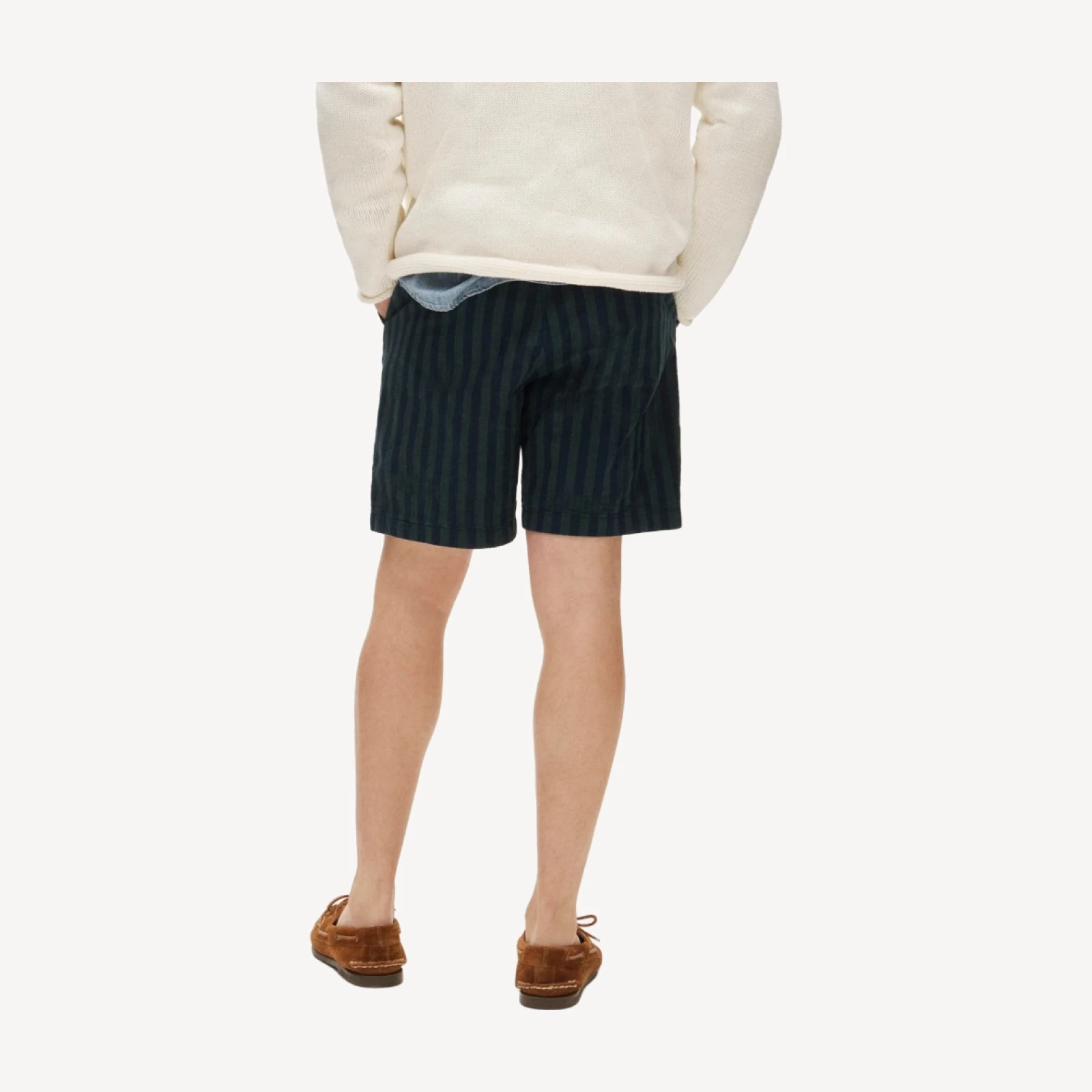 8" Classic chambray short in stripe
