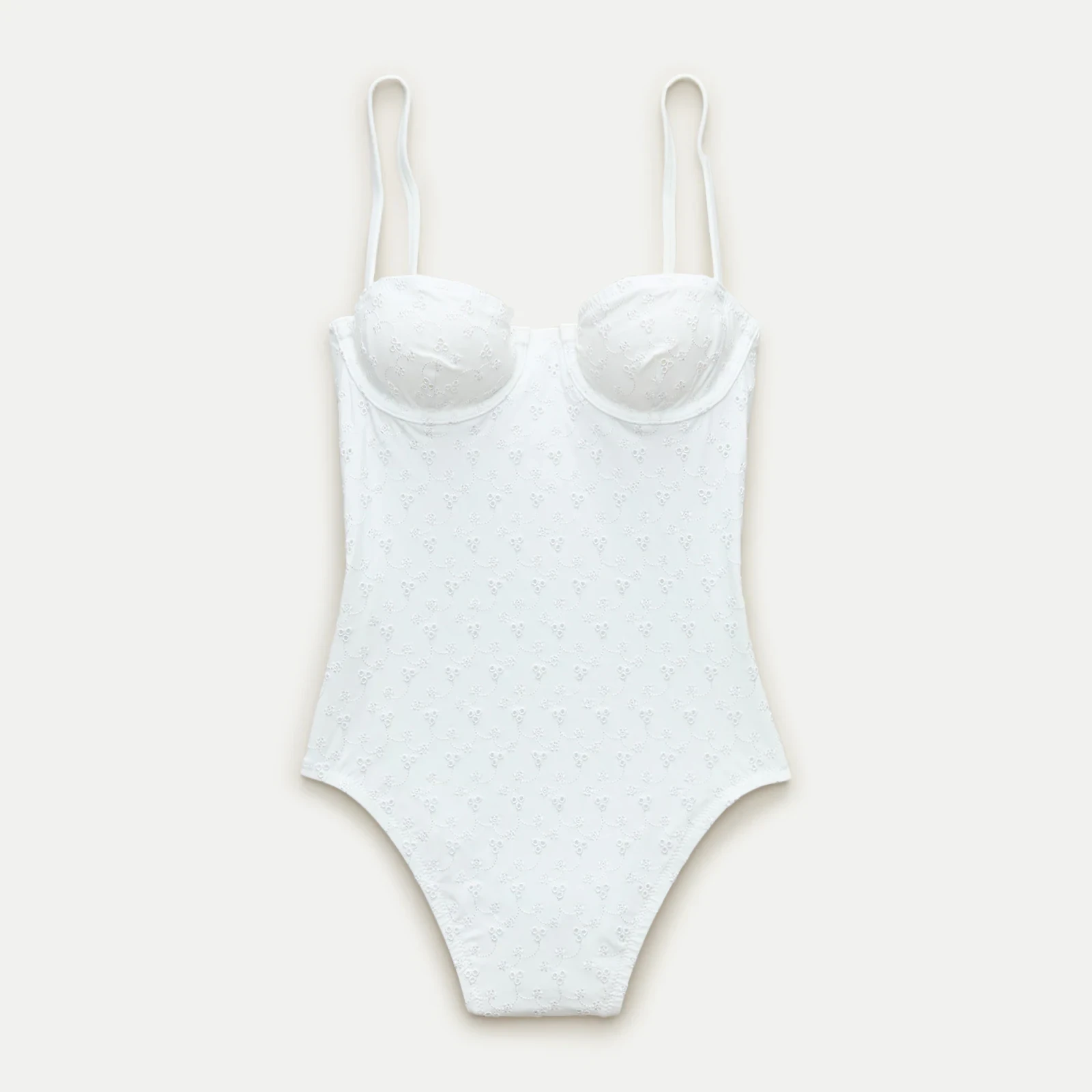 Balconette eyelet underwire one-piece