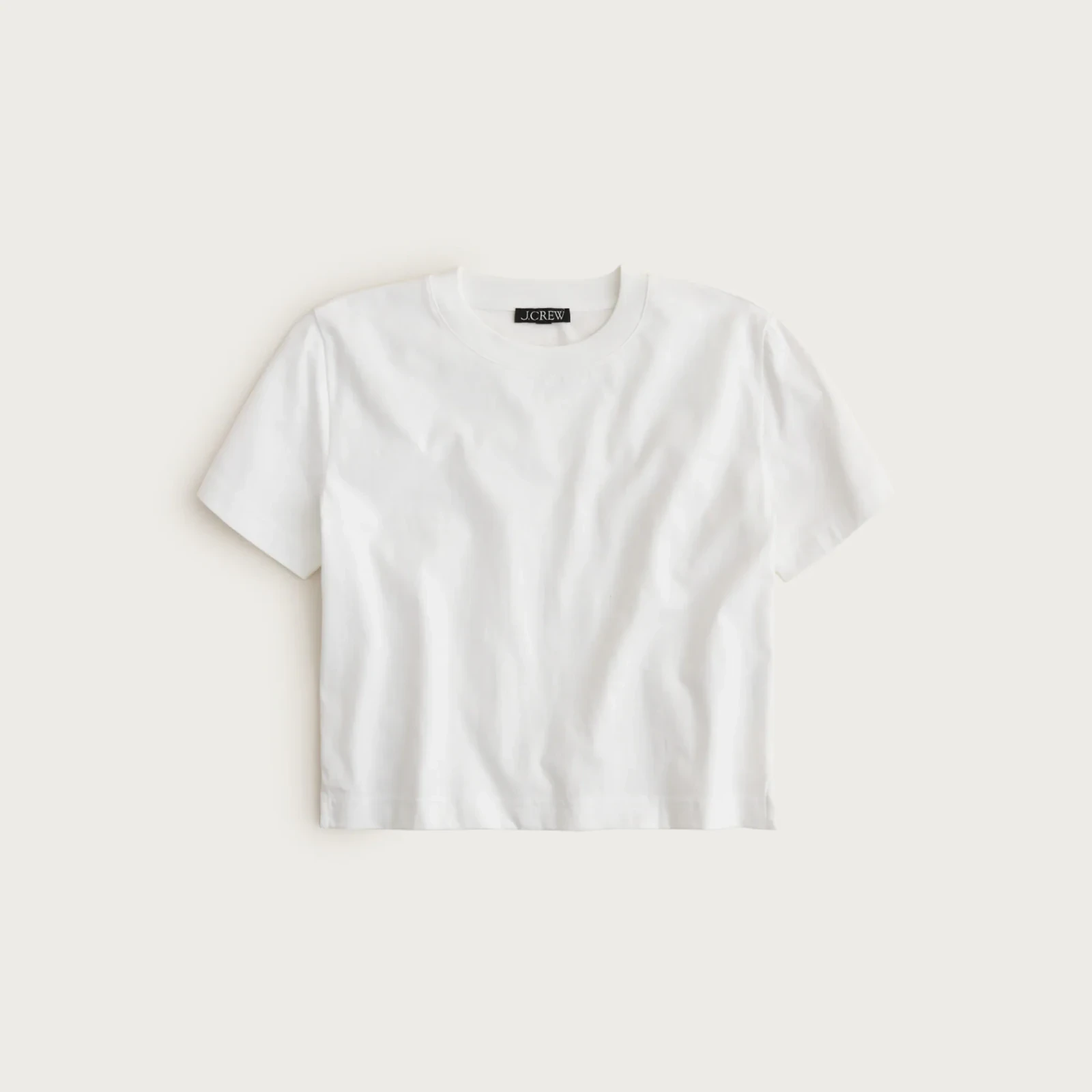 Boyfriend jersey relaxed cropped T-shirt