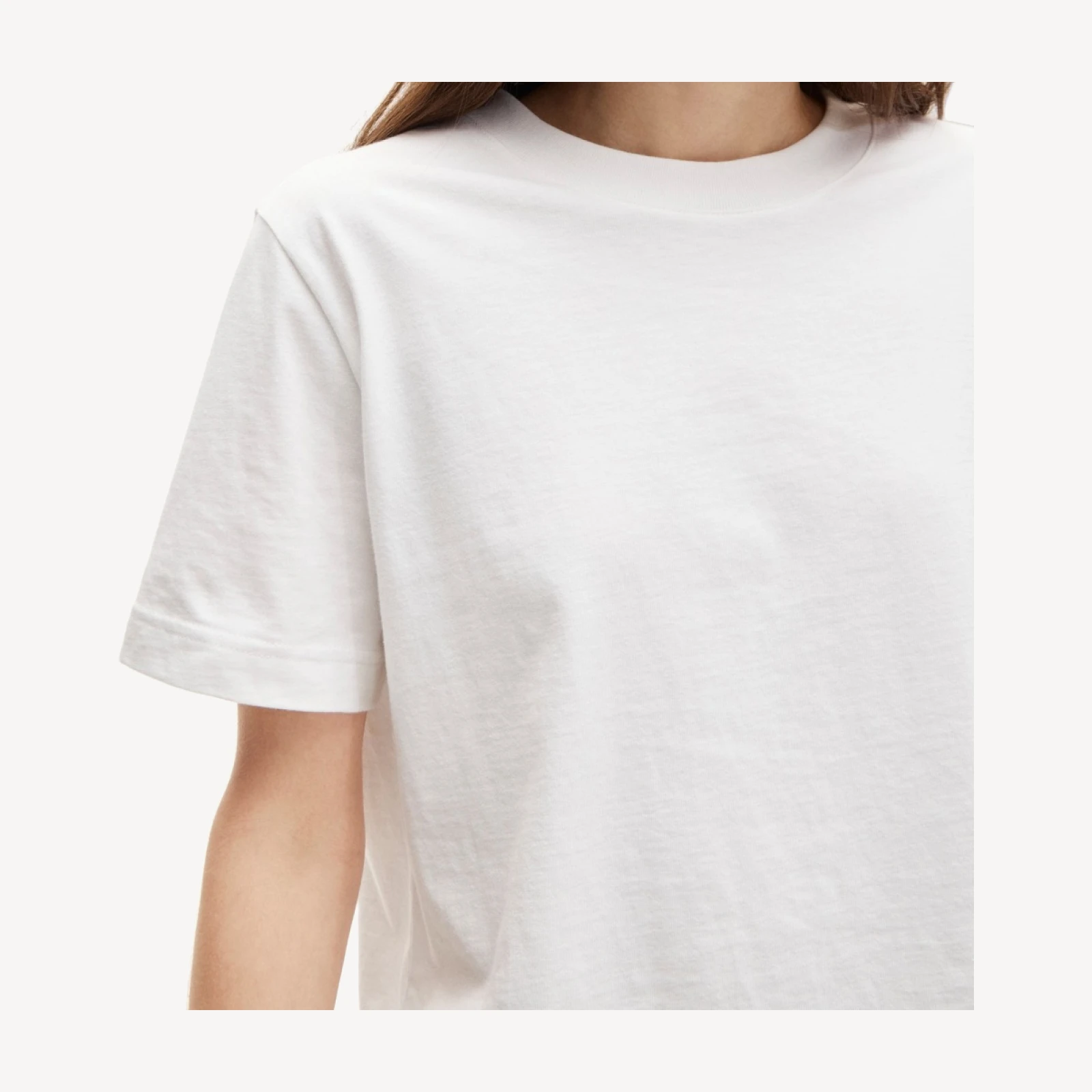 Boyfriend jersey relaxed cropped T-shirt