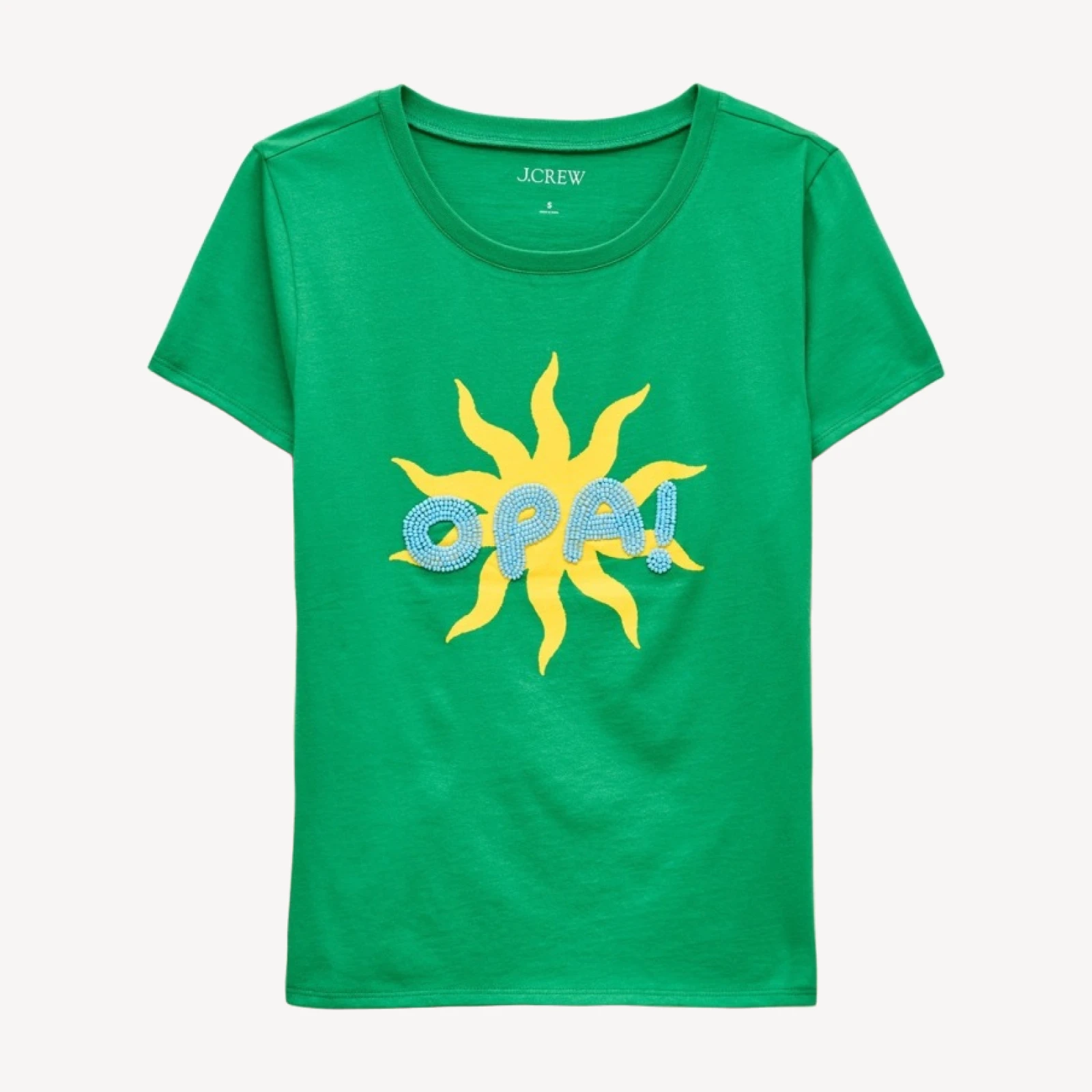 Broken-in-jersey embellished "Opa" graphic T-shirt