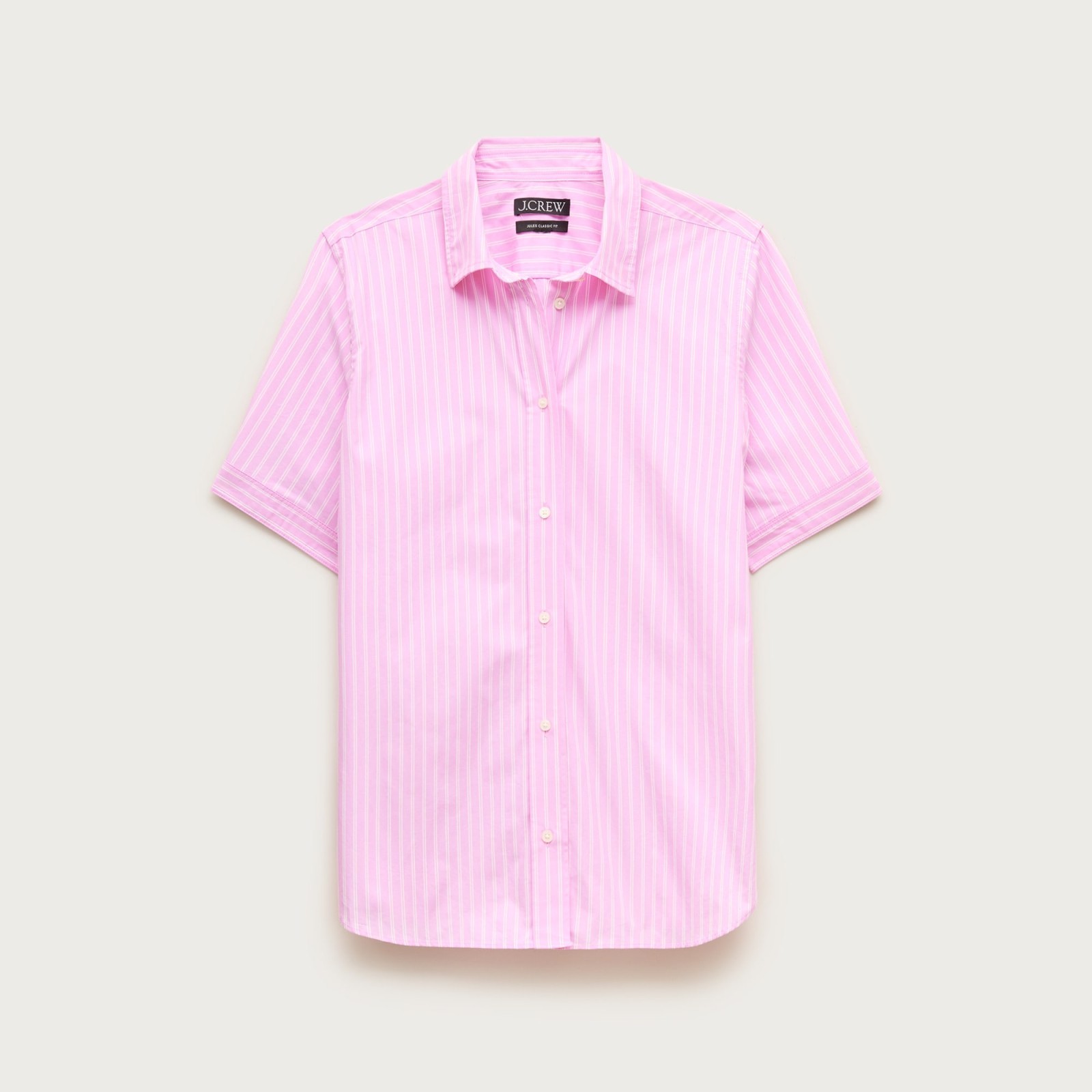 Garçon short-sleeve shirt in striped cotton poplin