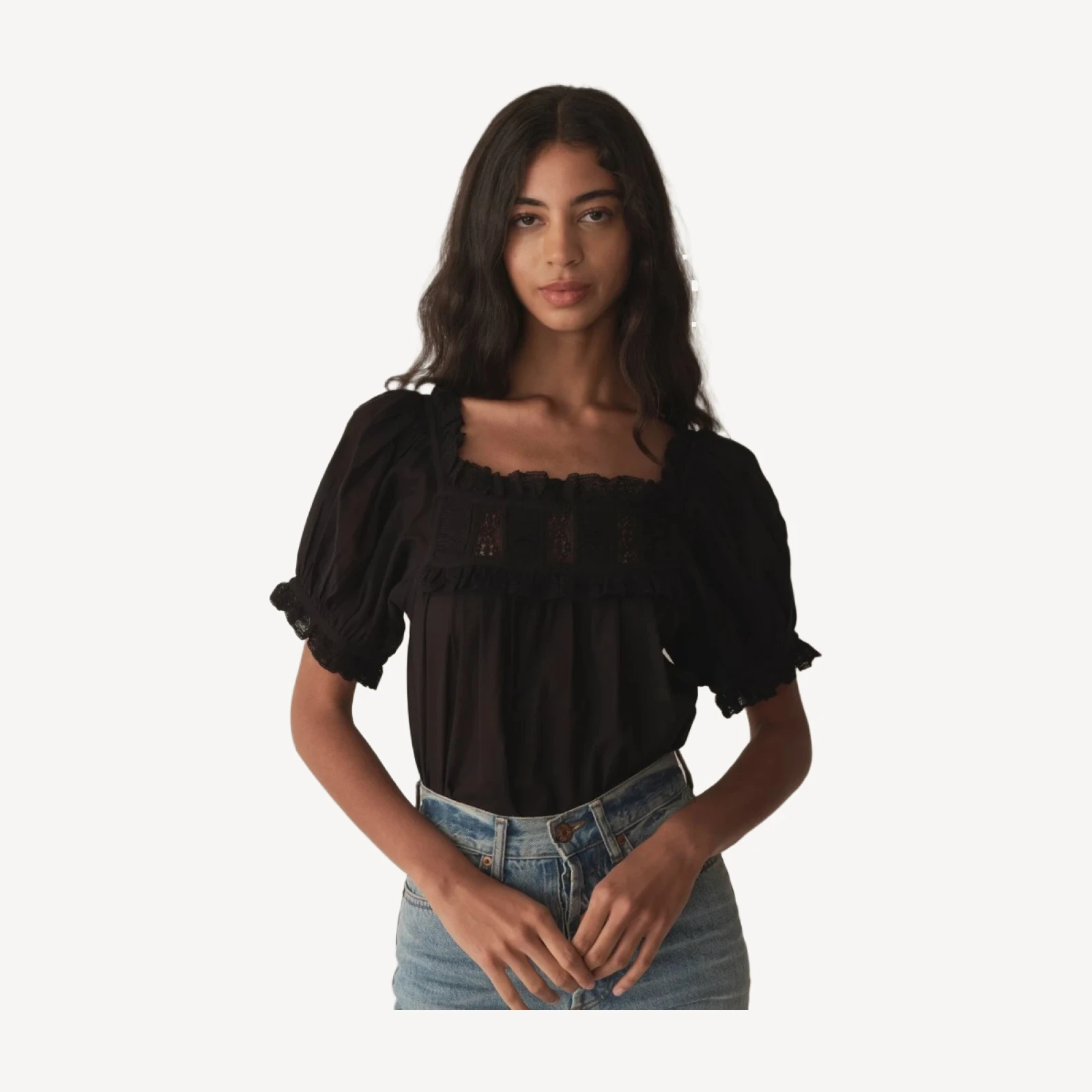 FRANCES TOP -- BLACK