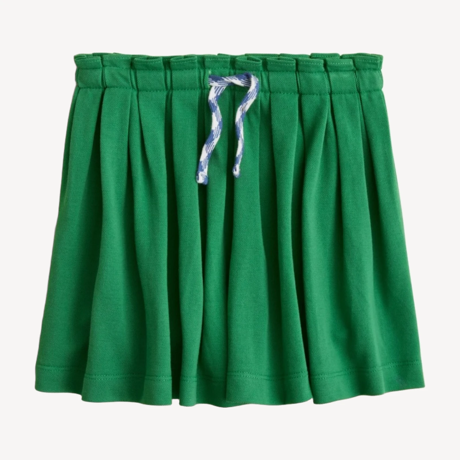 Girls' piqué pleated skirt