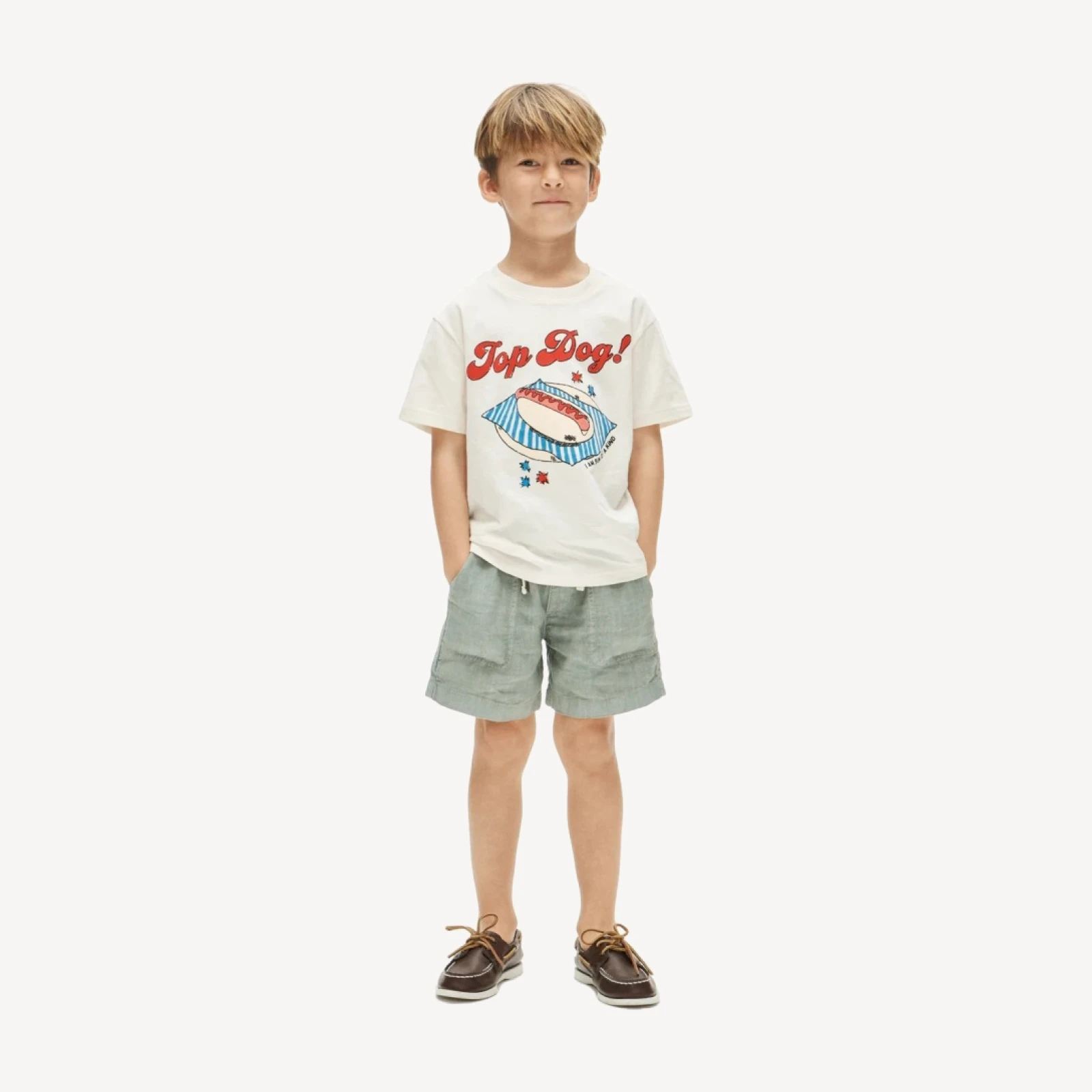 Kids' short-sleeve "Top dog" graphic T-shirt