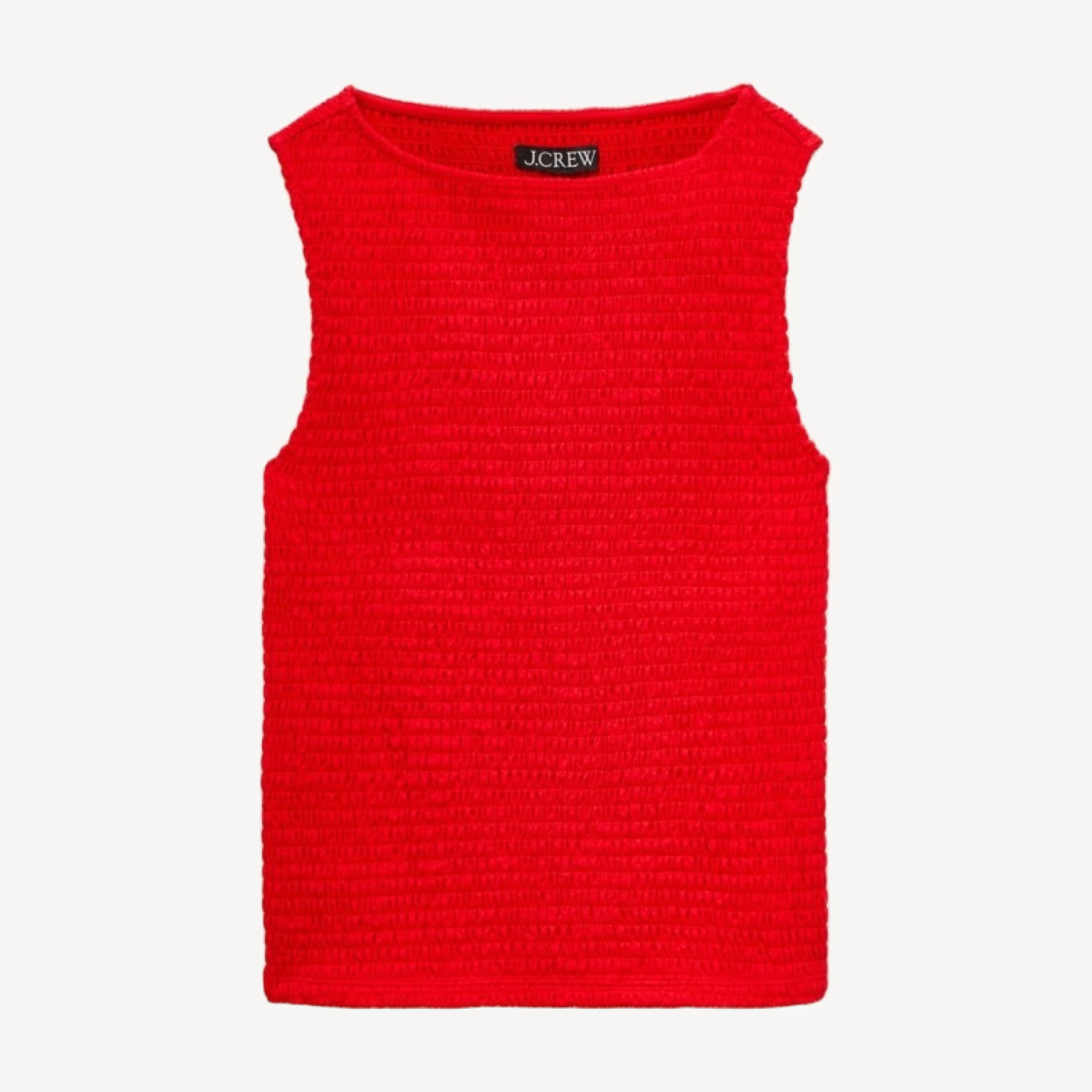 Smocked shell tank top