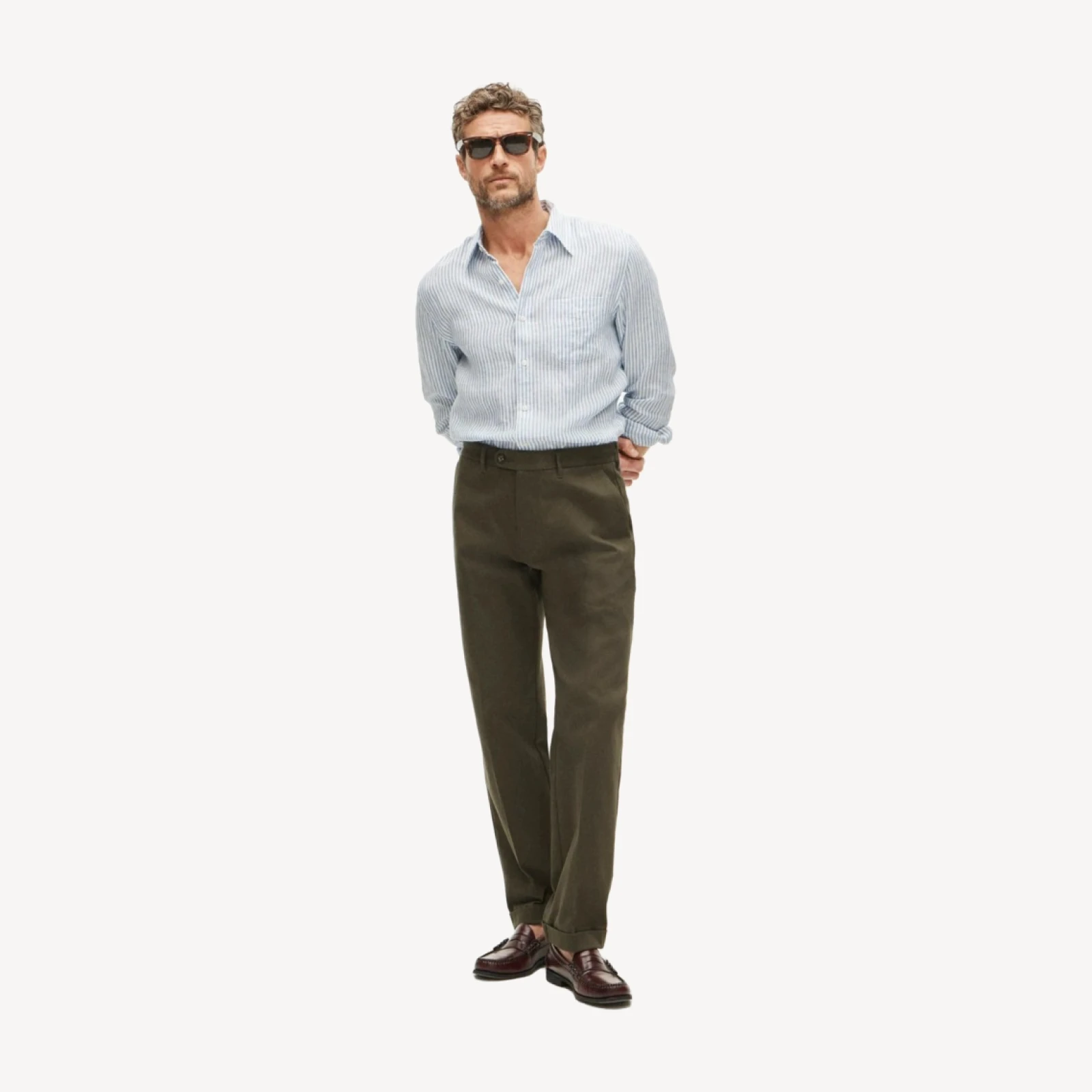 Mercer Classic-fit trouser in Italian stretch twill
