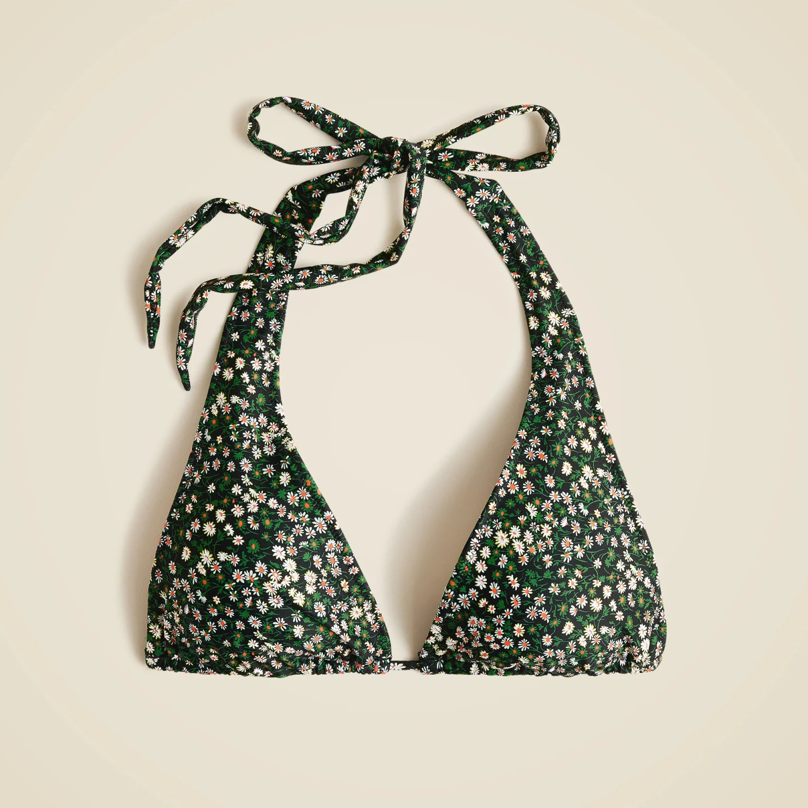 Plunge O-ring bikini top in Liberty® Marguerite fabric