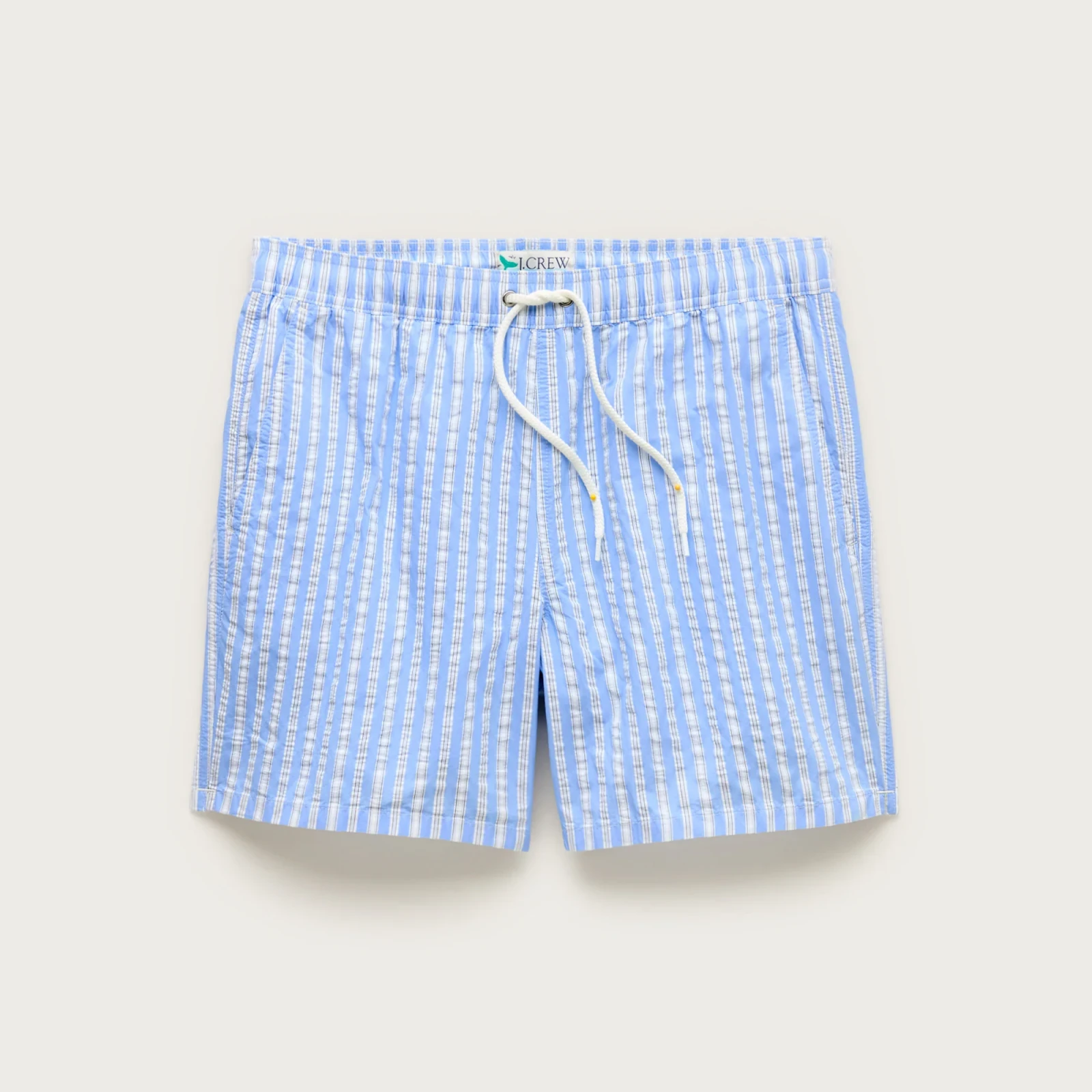 6" swim trunk in seersucker