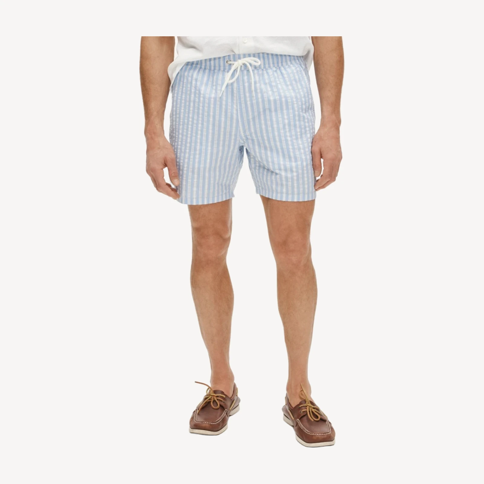 6" swim trunk in seersucker