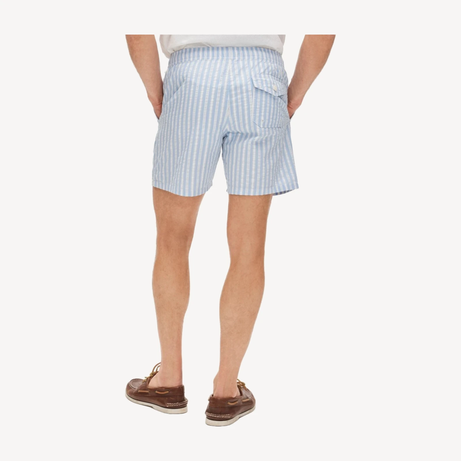 6" swim trunk in seersucker