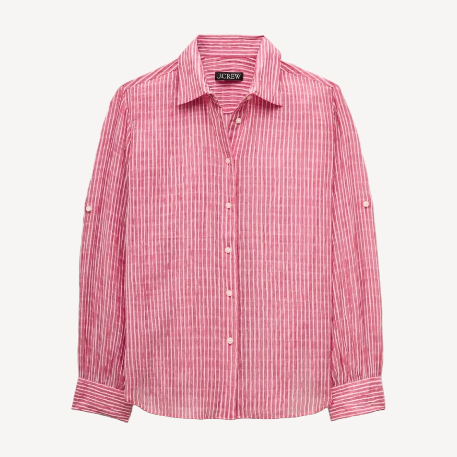 Jules classic-fit button-up shirt in striped textured gauze