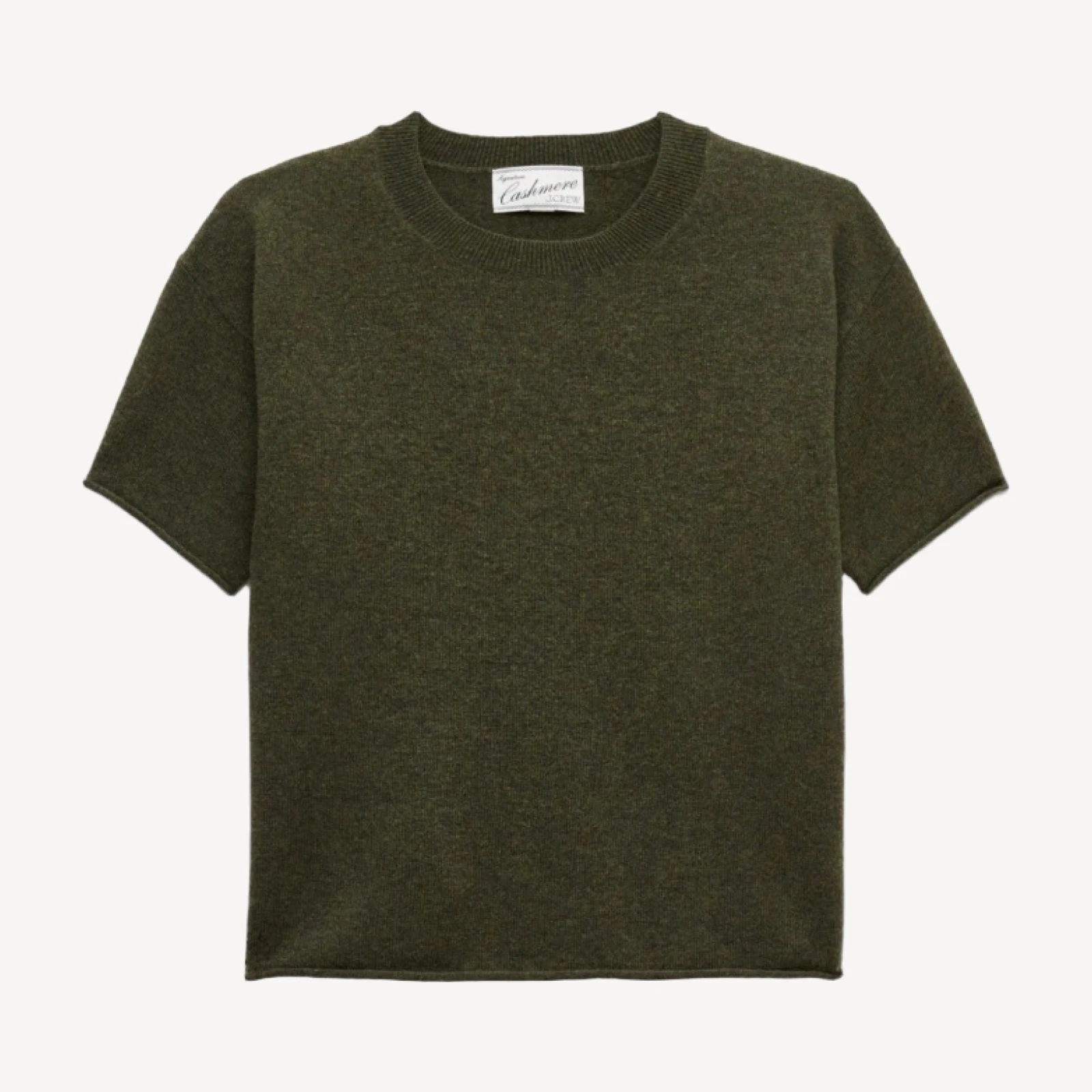 Rolled cashmere relaxed sweater-tee