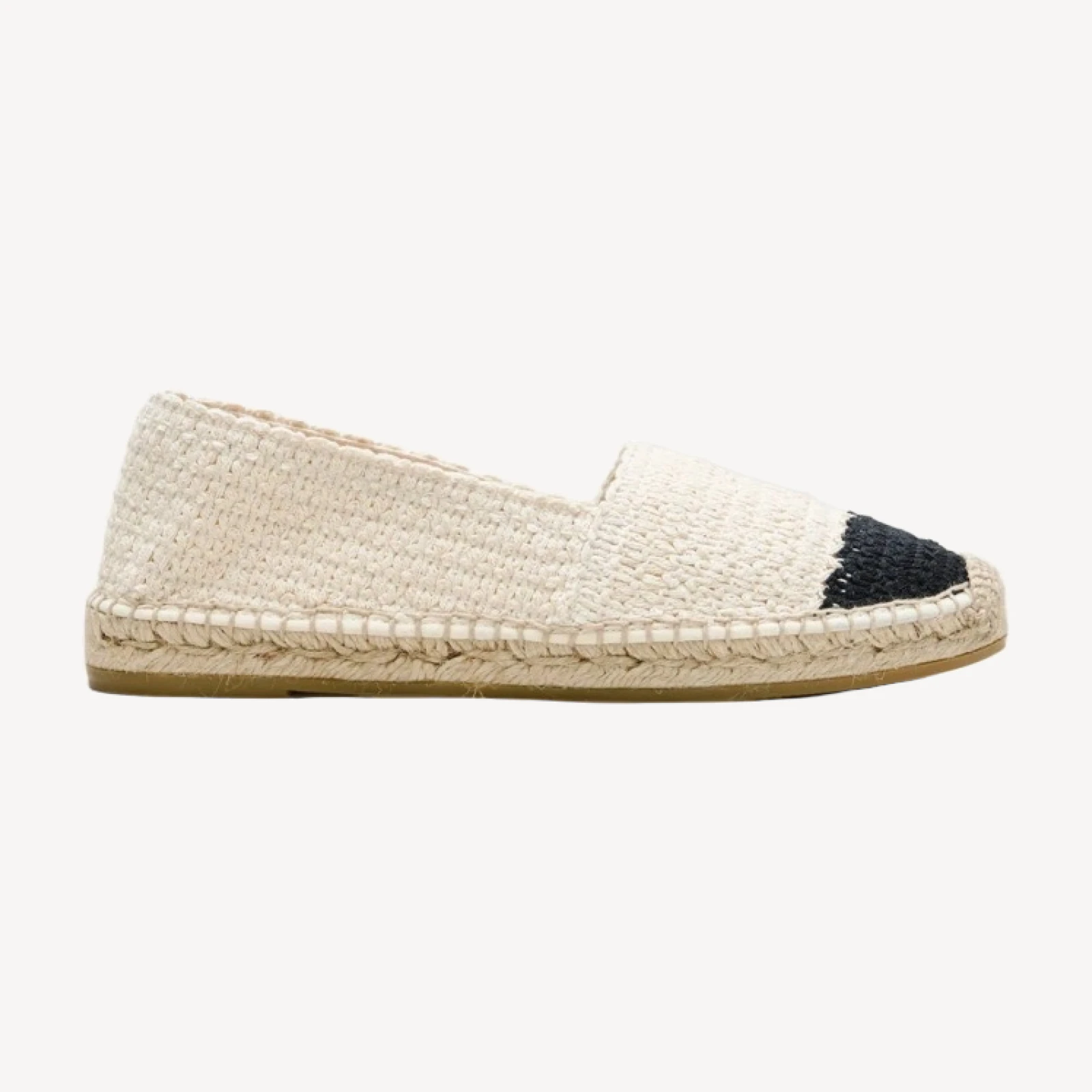 Made-in-Spain two-tone crochet espadrilles