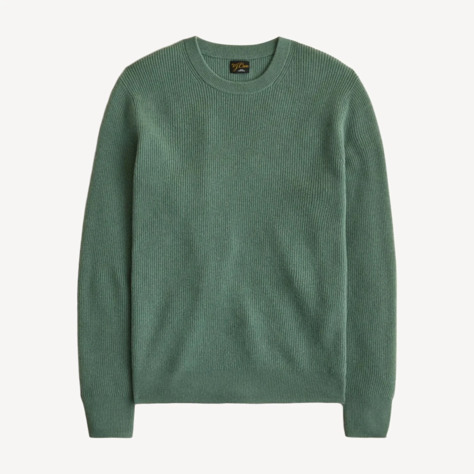 Cashmere rib-knit crewneck sweater