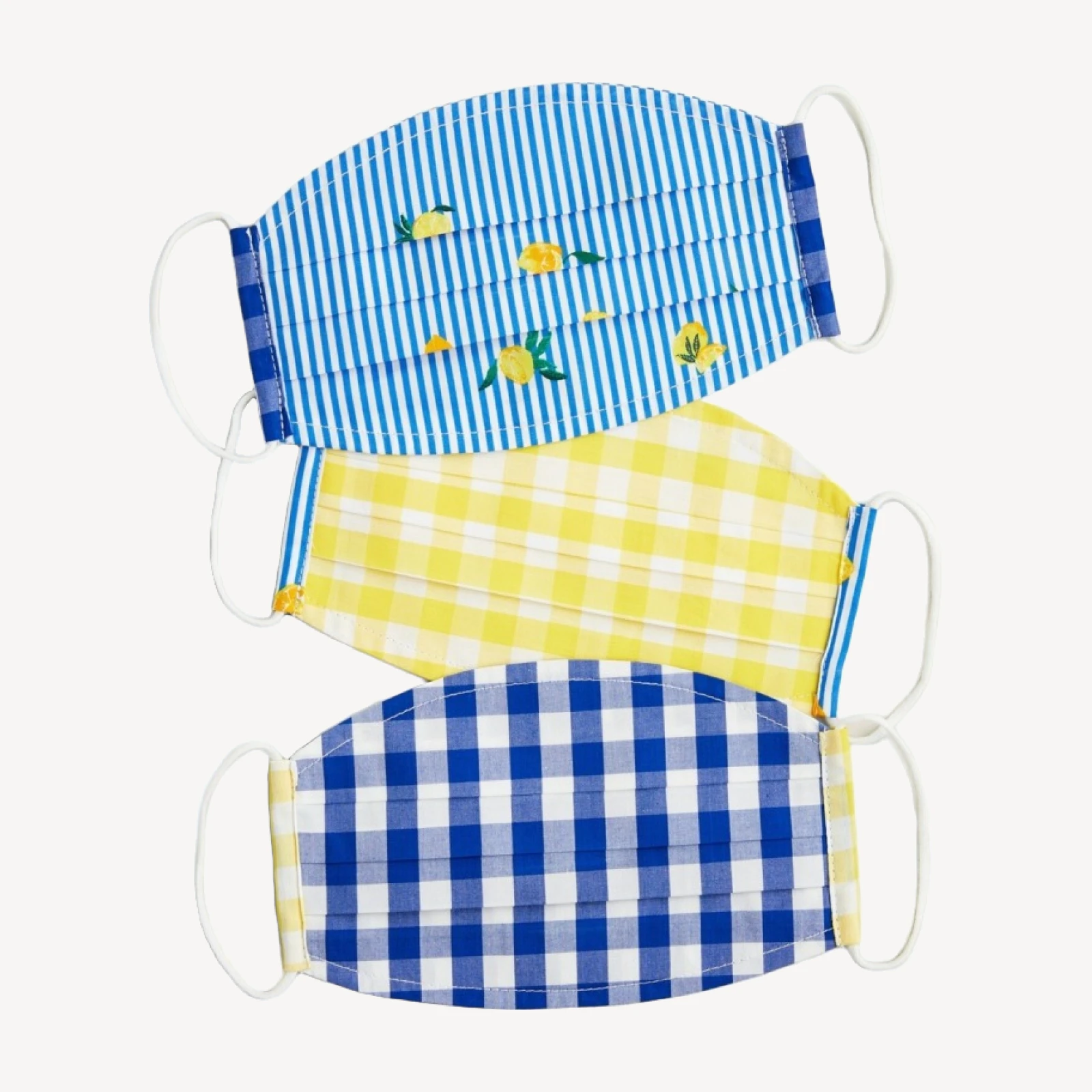 Pack-of-three nonmedical face masks in mixed prints