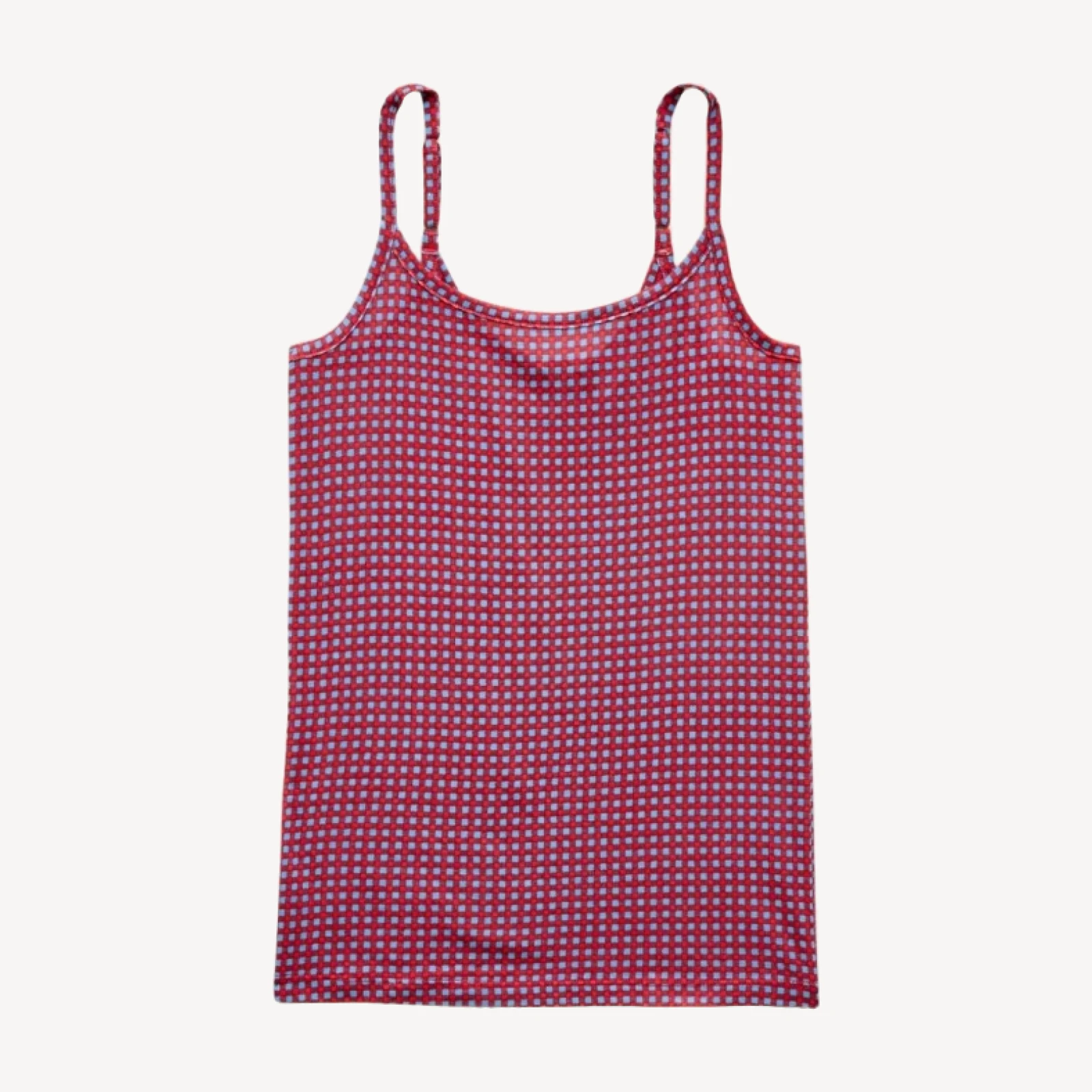 Stretch lyocell-blend camisole in gingham