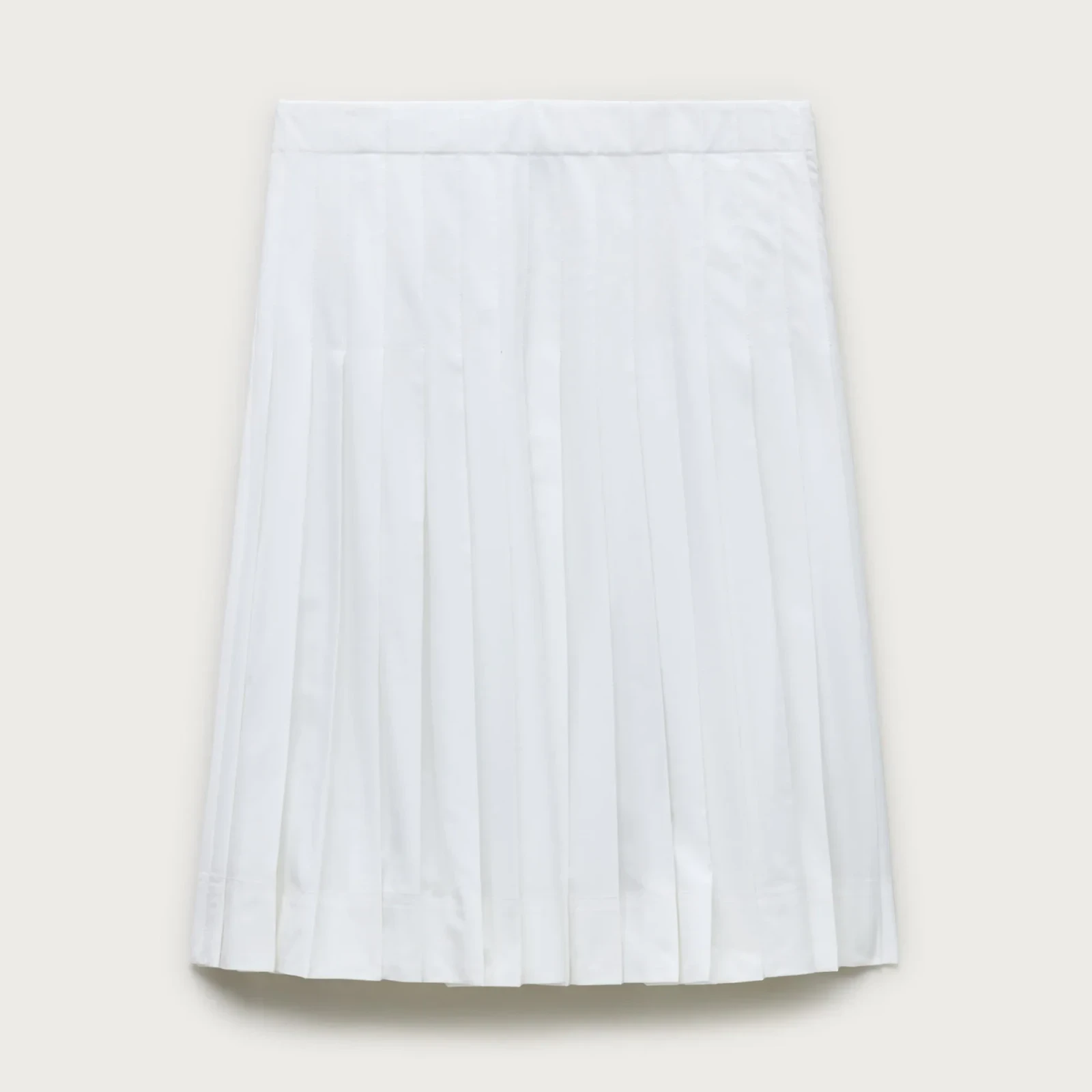 Pleated skirt in cotton poplin