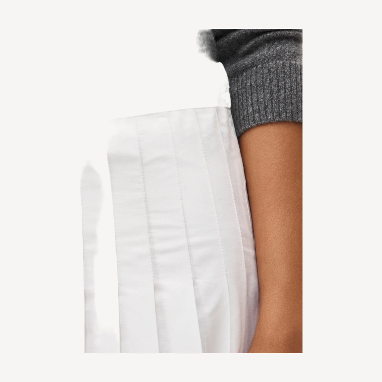 Pleated skirt in cotton poplin