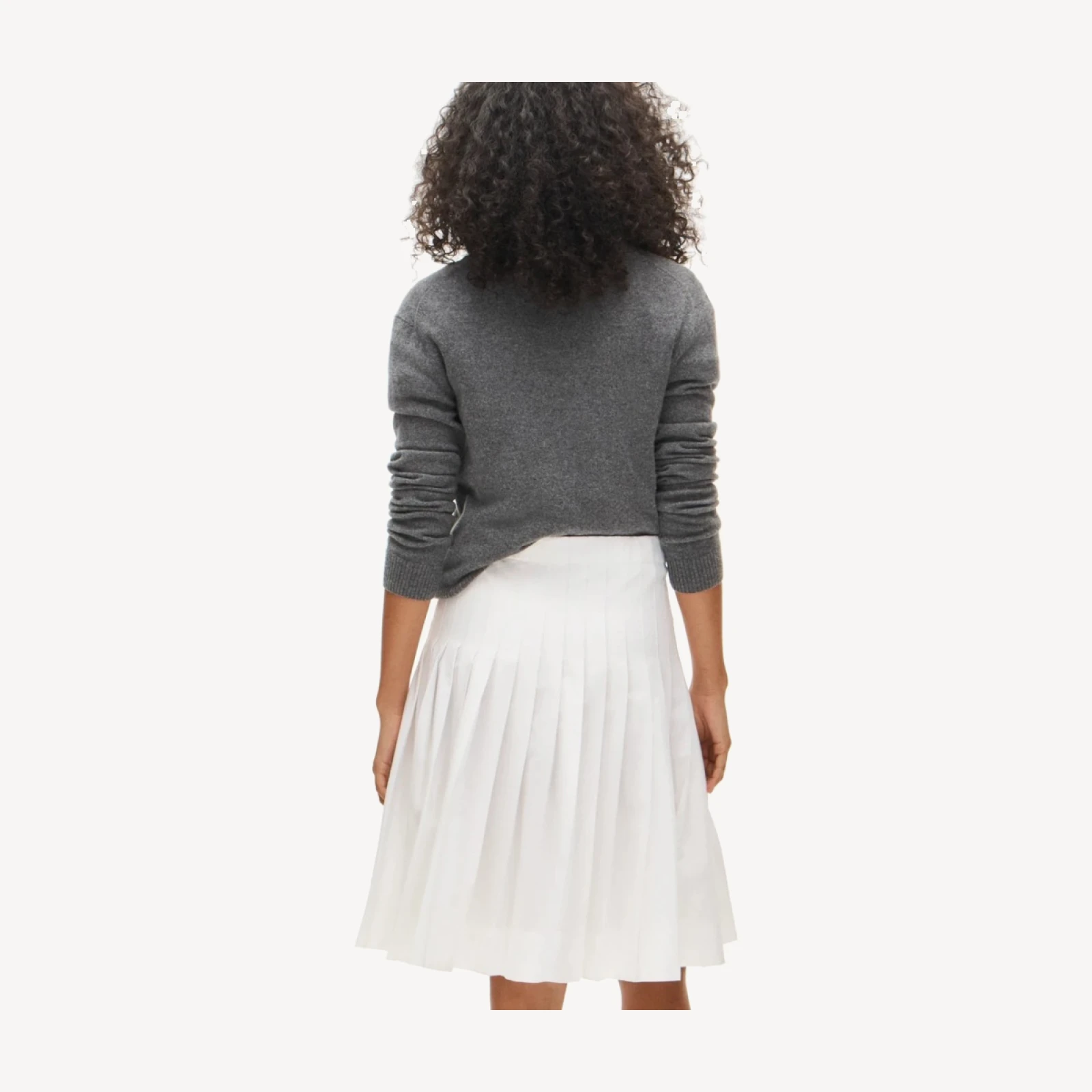 Pleated skirt in cotton poplin