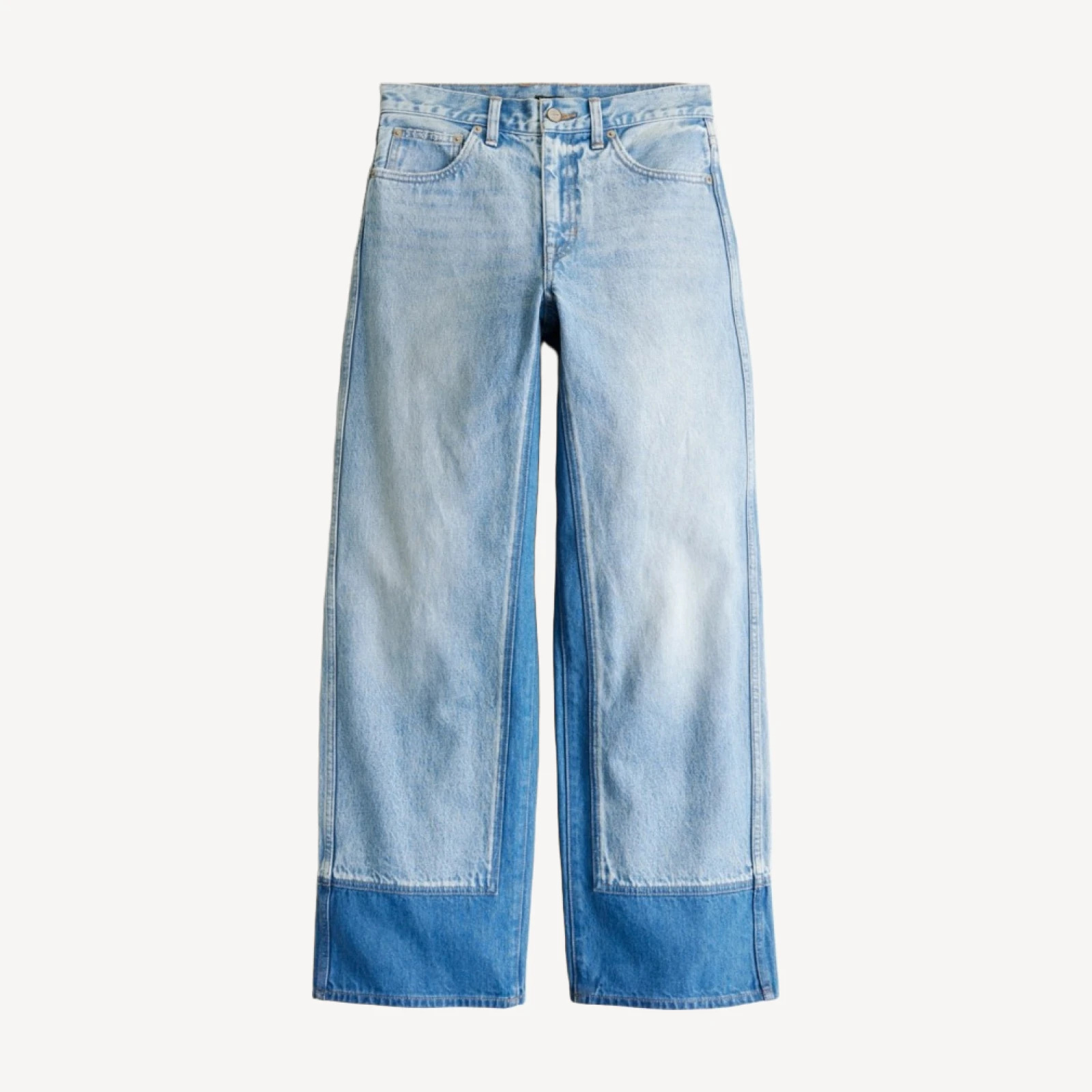 Everyday wide-leg ankle jean with washblocking