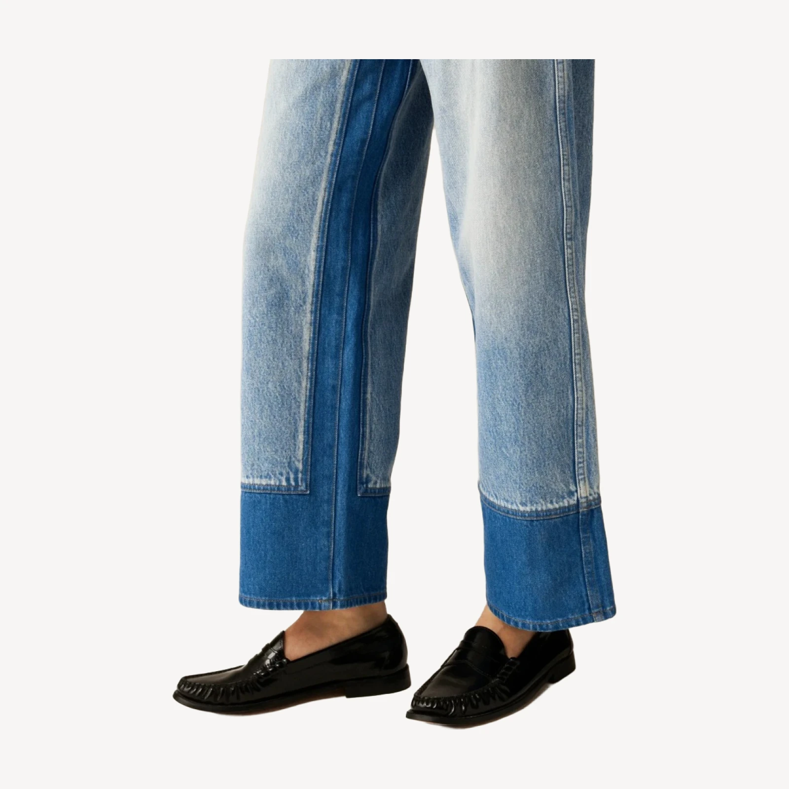 Everyday wide-leg ankle jean with washblocking