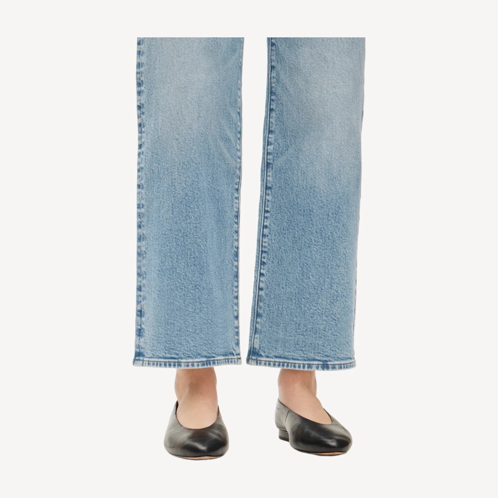 Slim-wide jean in semi-stretch
