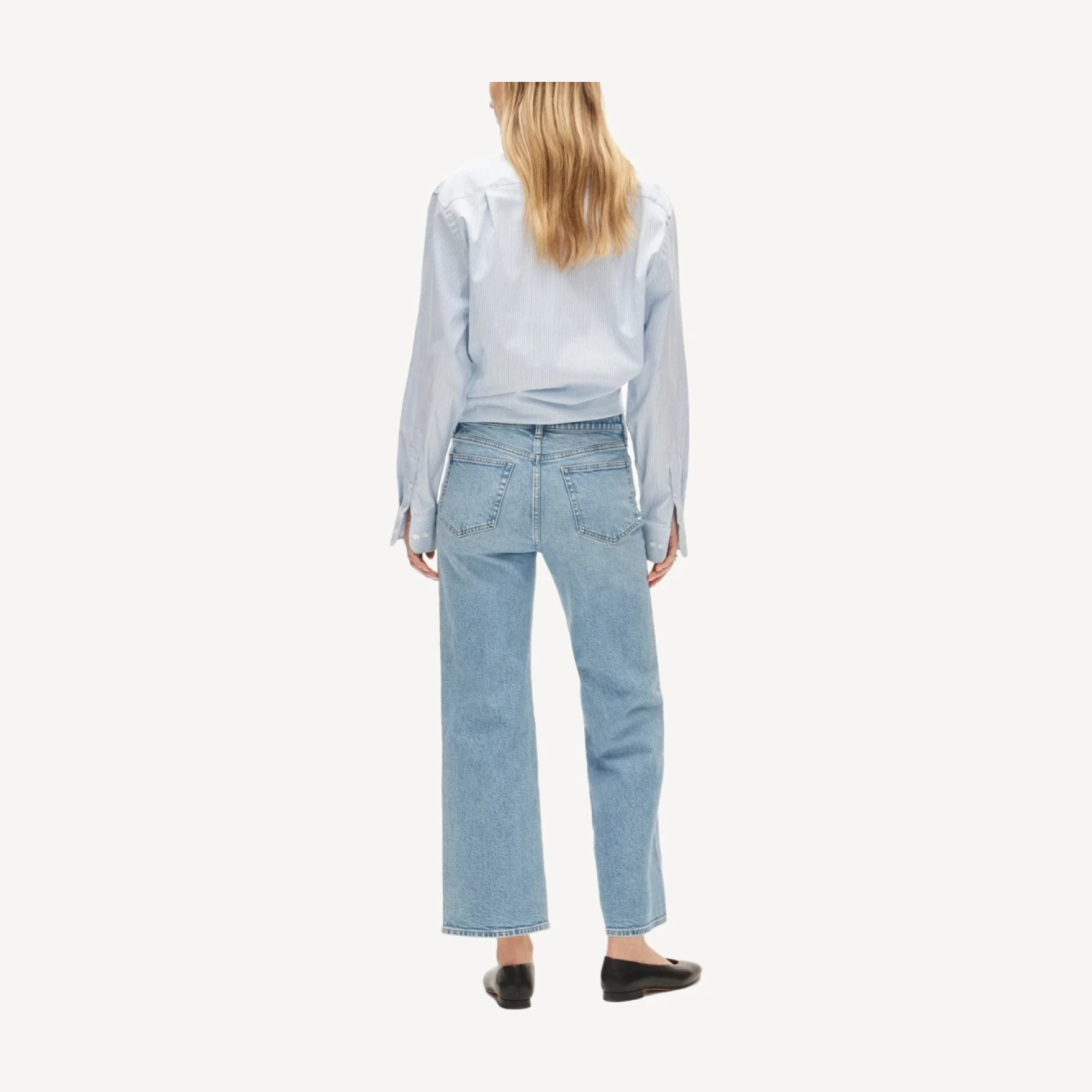 Slim-wide jean in semi-stretch