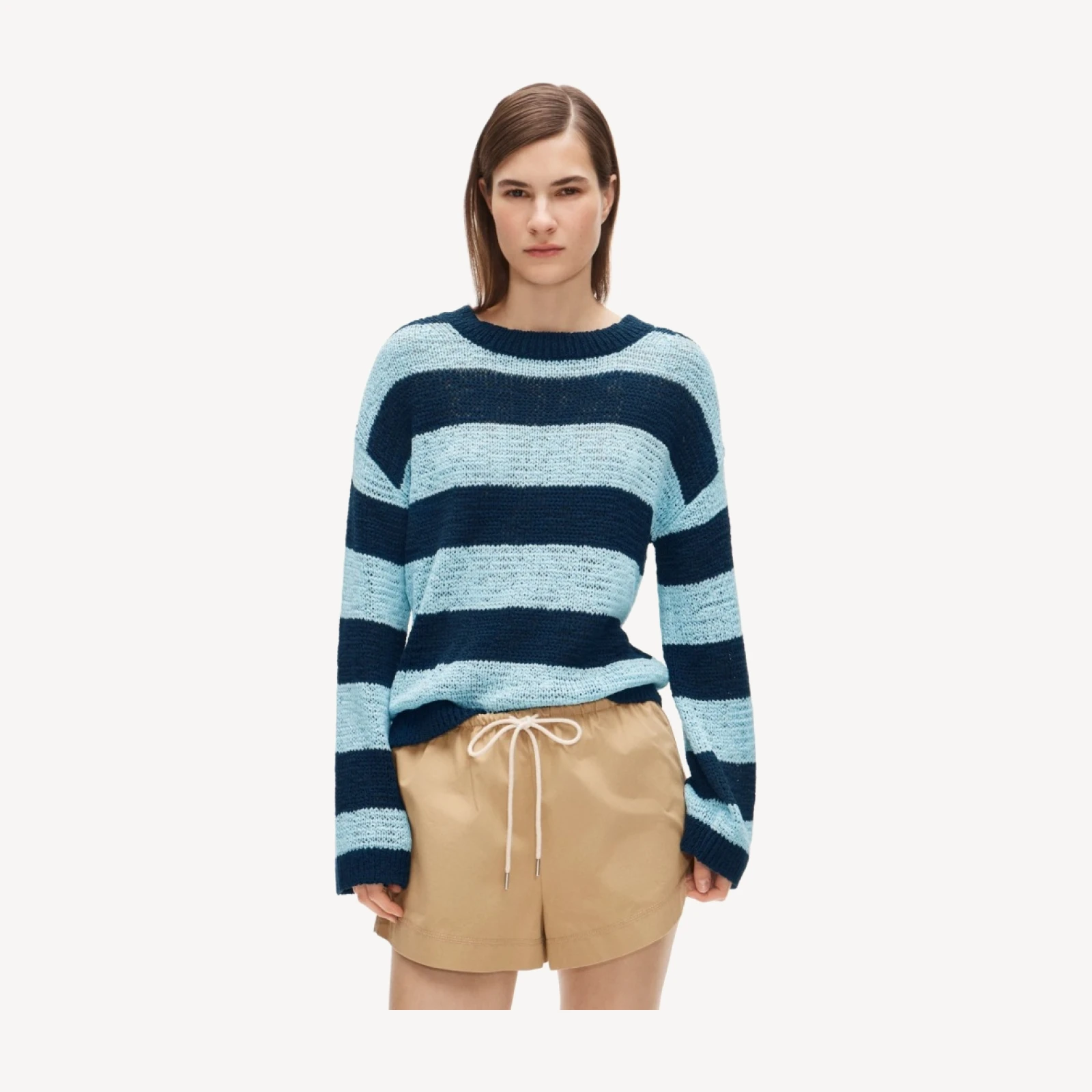 Montauk pullover sweater in rugby stripe