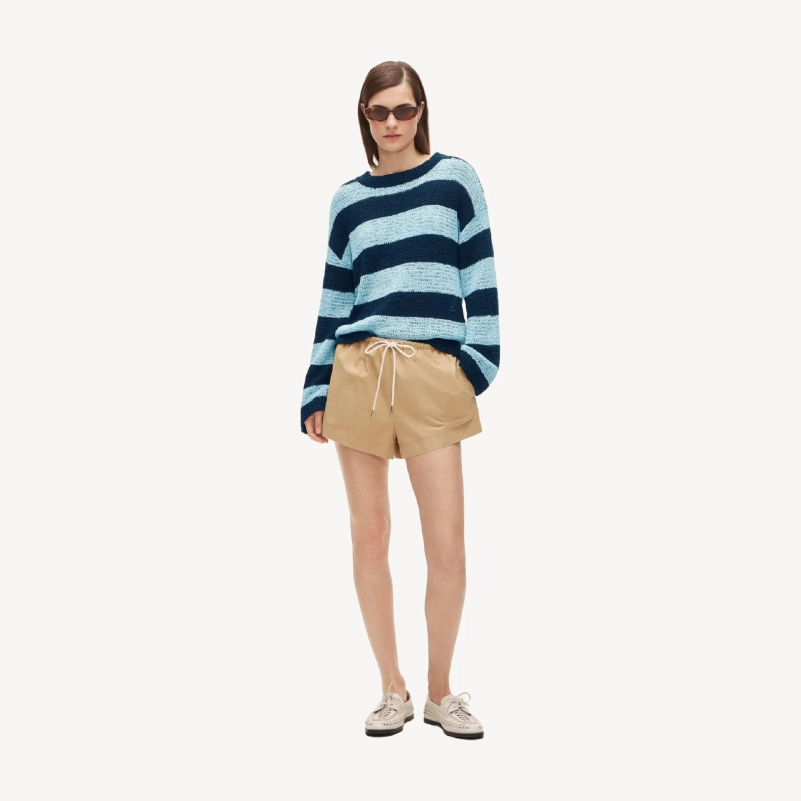 Montauk pullover sweater in rugby stripe
