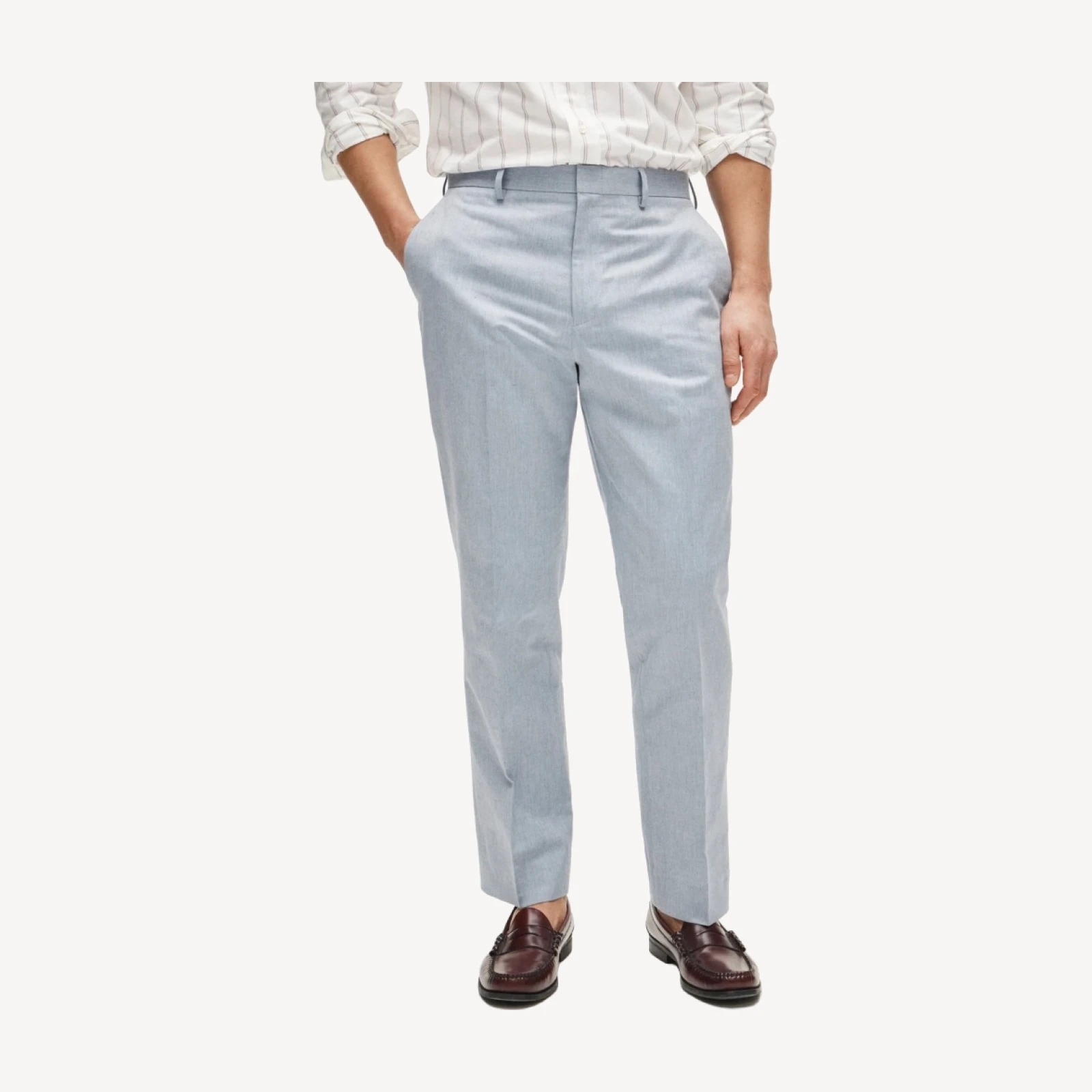Crosby Classic-fit suit pant in Baird McNutt Irish cotton-linen blend