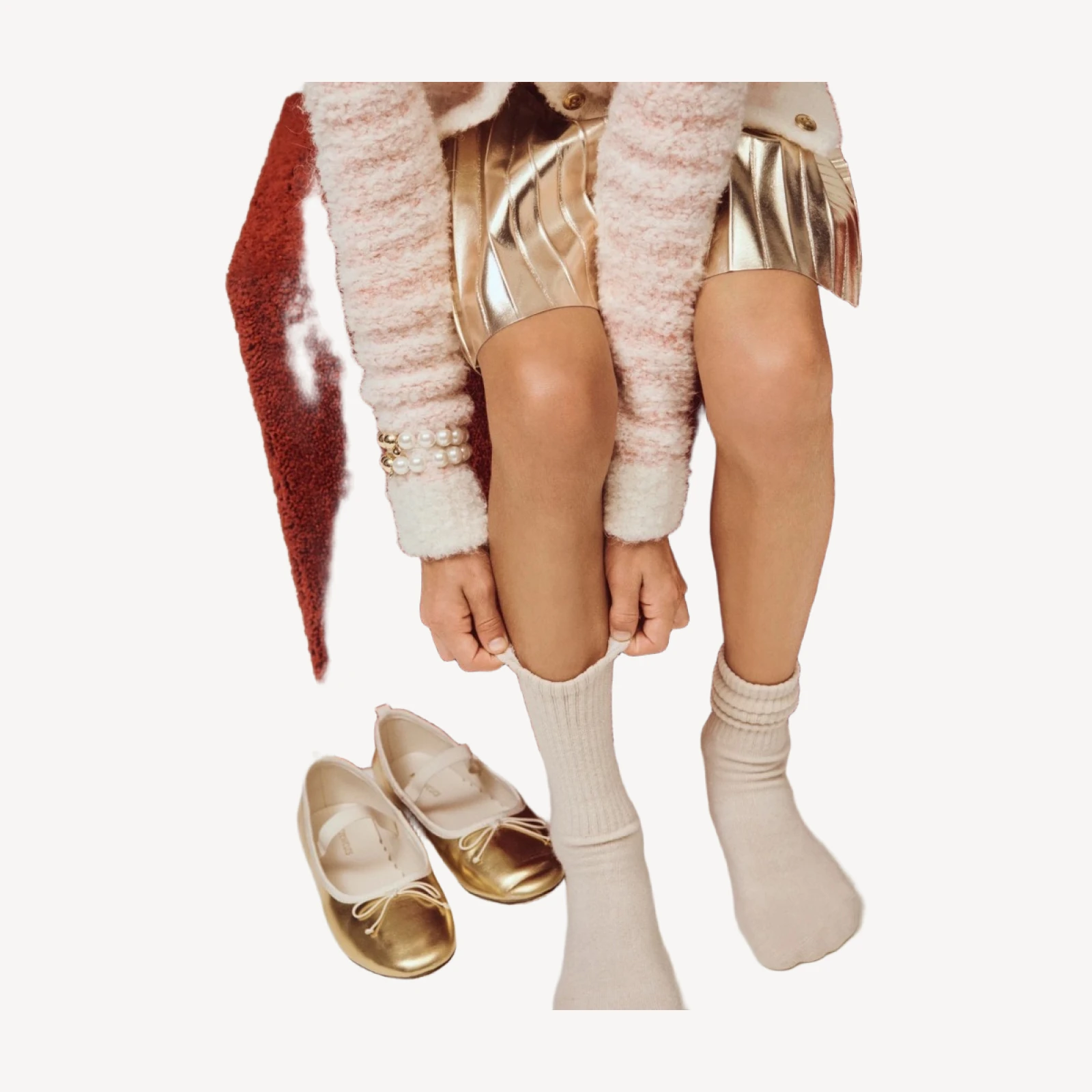 Girls' strappy ballet flats