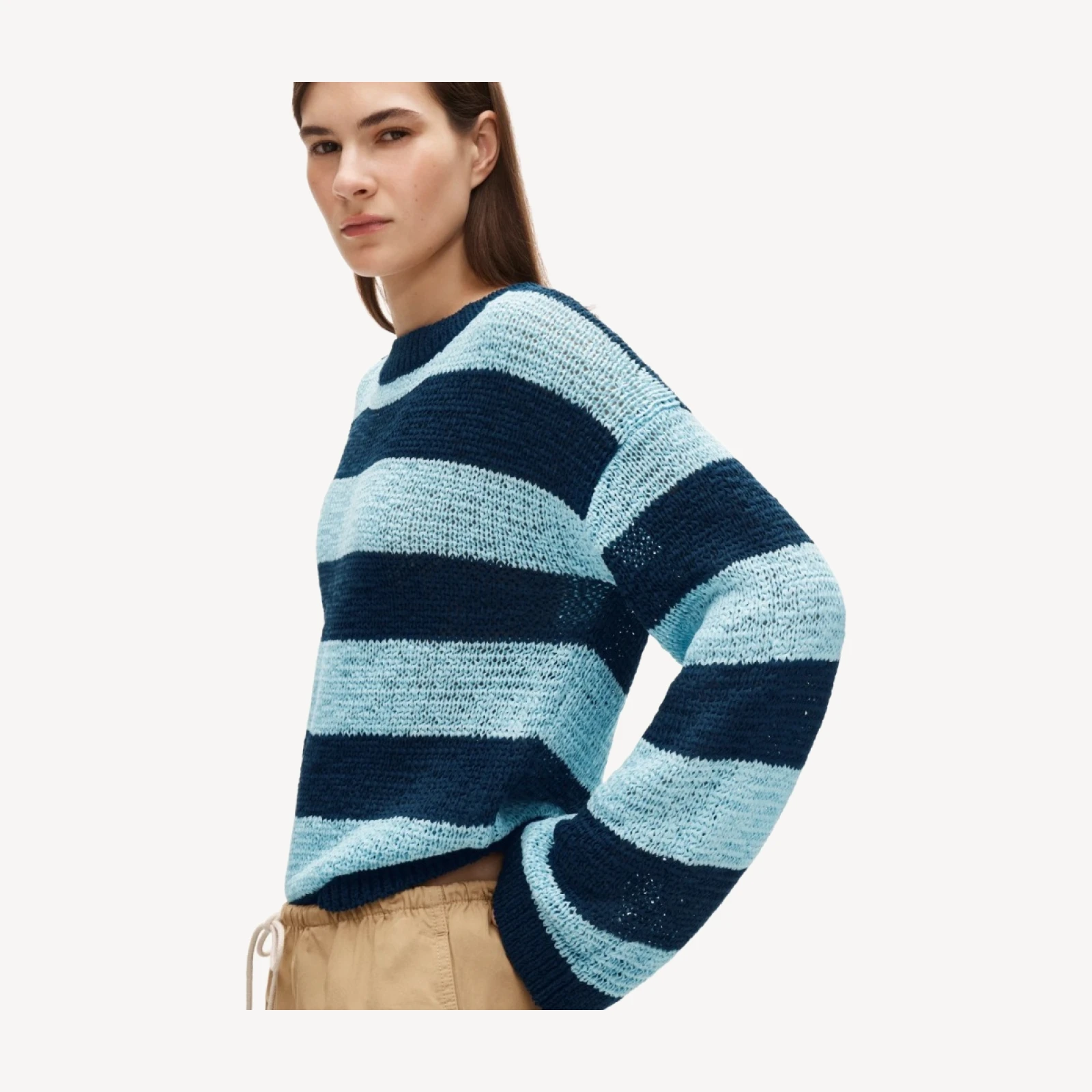 Montauk pullover sweater in rugby stripe