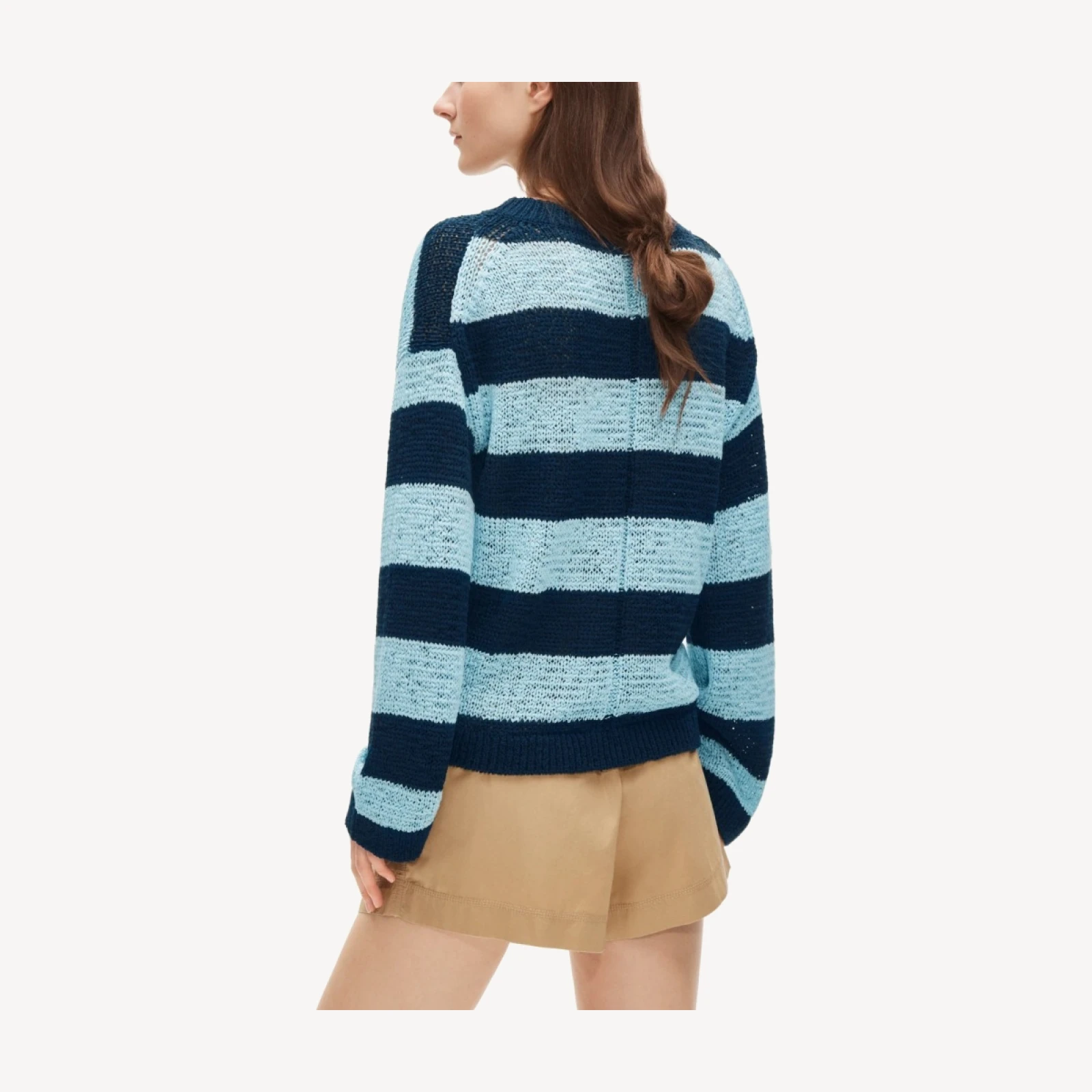 Montauk pullover sweater in rugby stripe