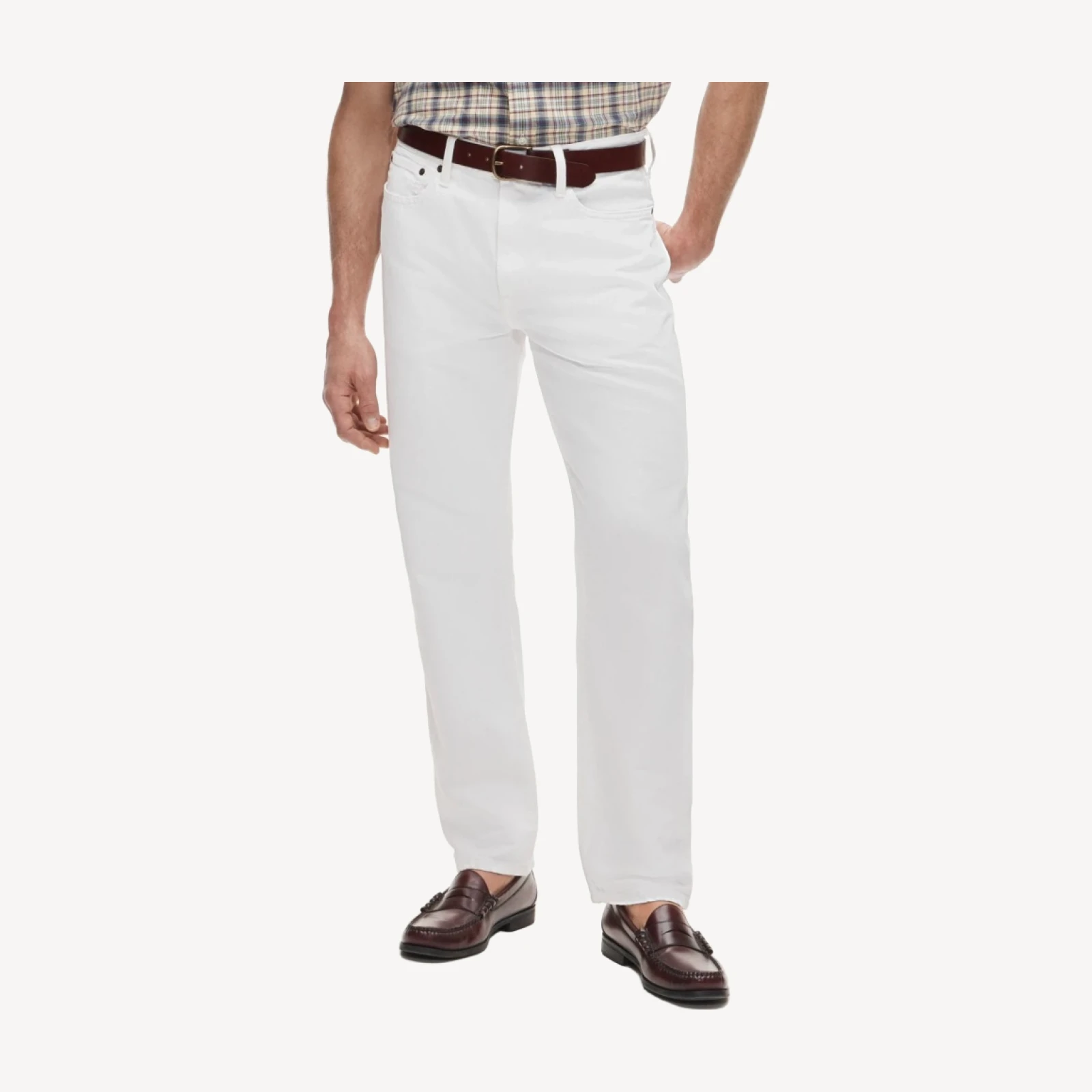 Classic Straight summerweight jean in cotton-linen blend