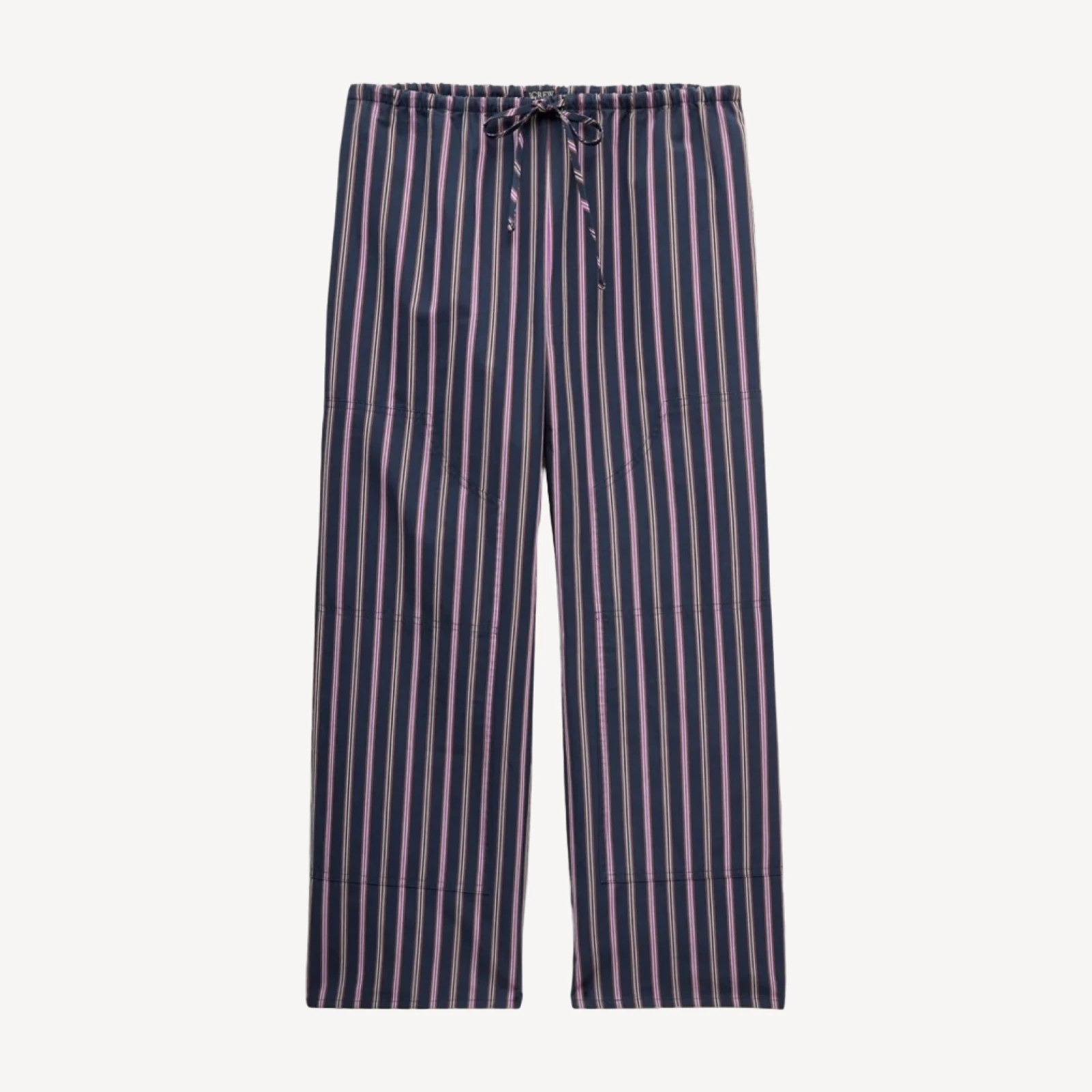 Petite Luna pant in striped cotton poplin