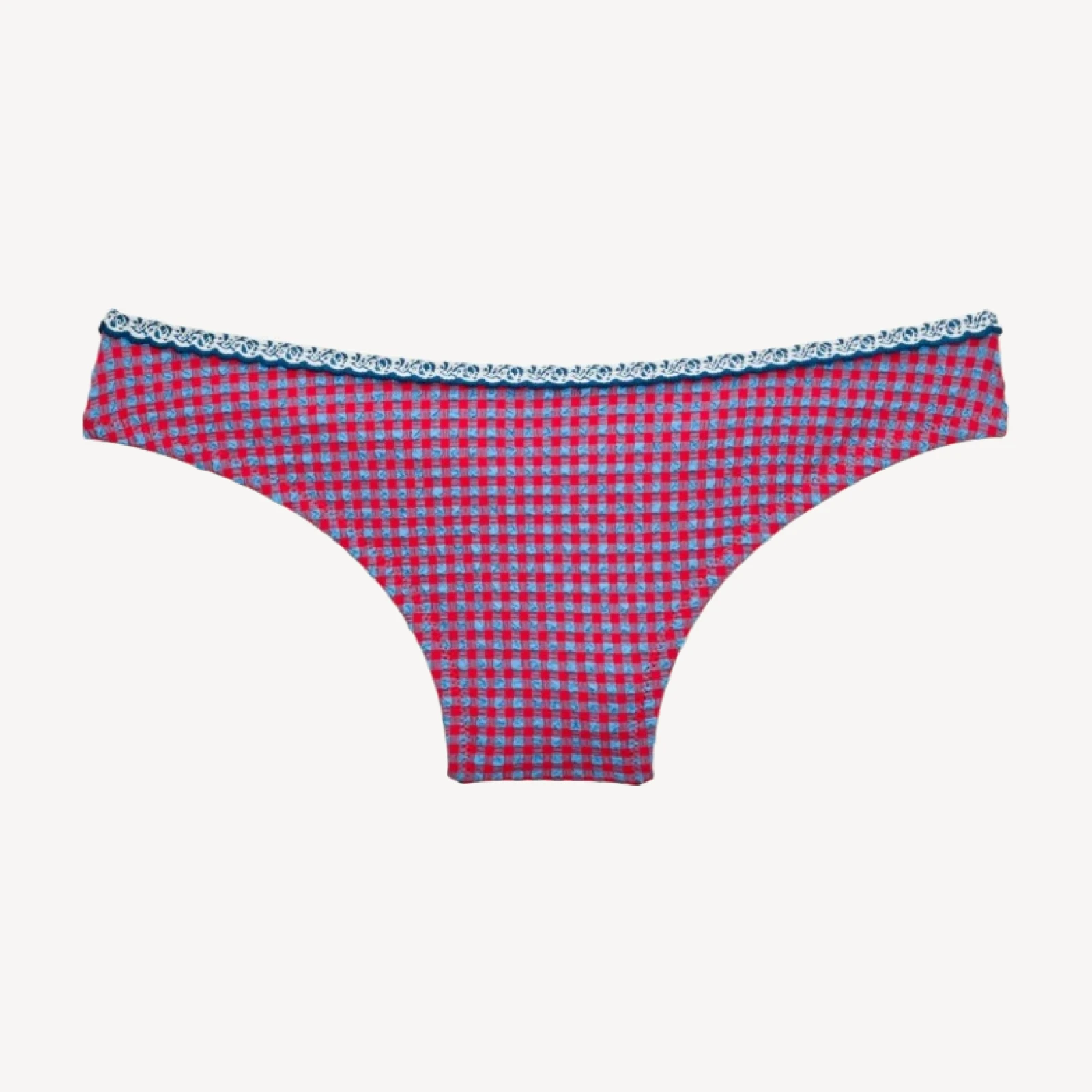 Ronnie bikini bottom in scalloped gingham