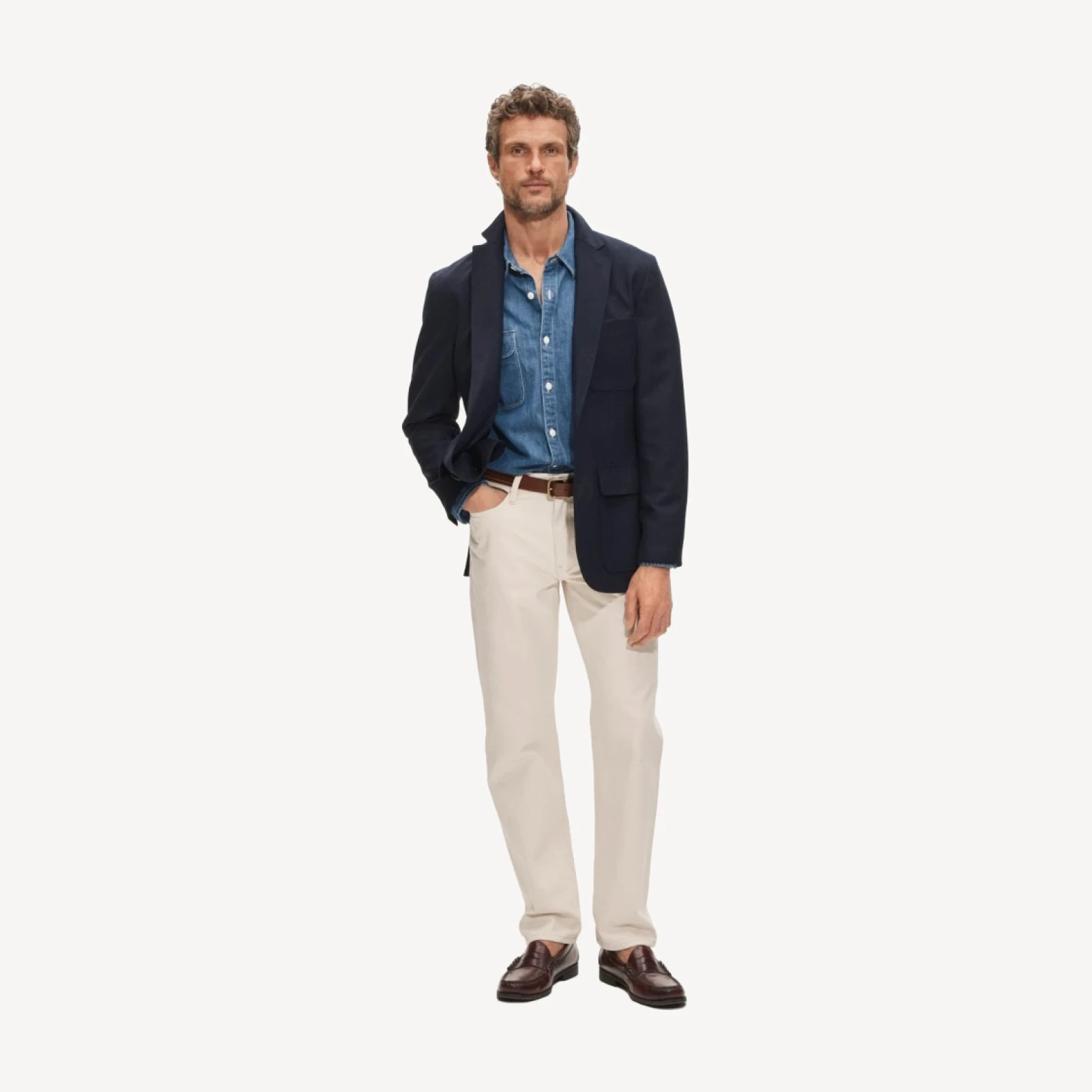 Blazer in Italian fresco wool